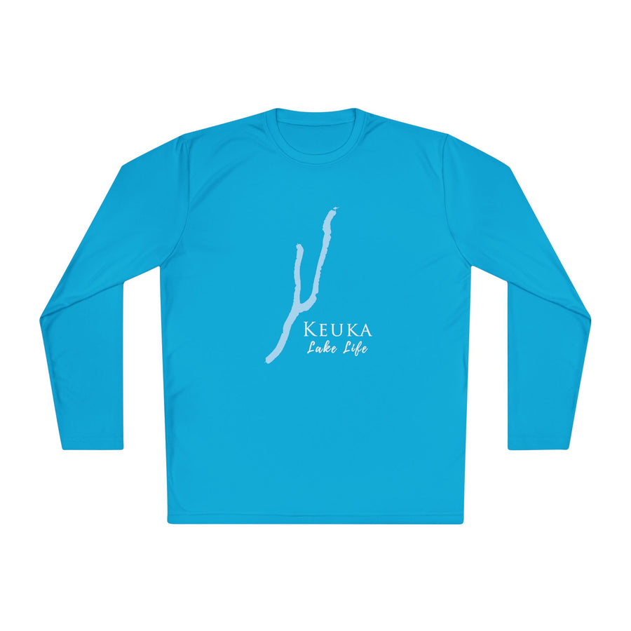 Keuka Lake Life Dri-fit Boating Shirt – Breathable Material – Men's Long Sleeve Moisture Wicking Tee – New York Lake