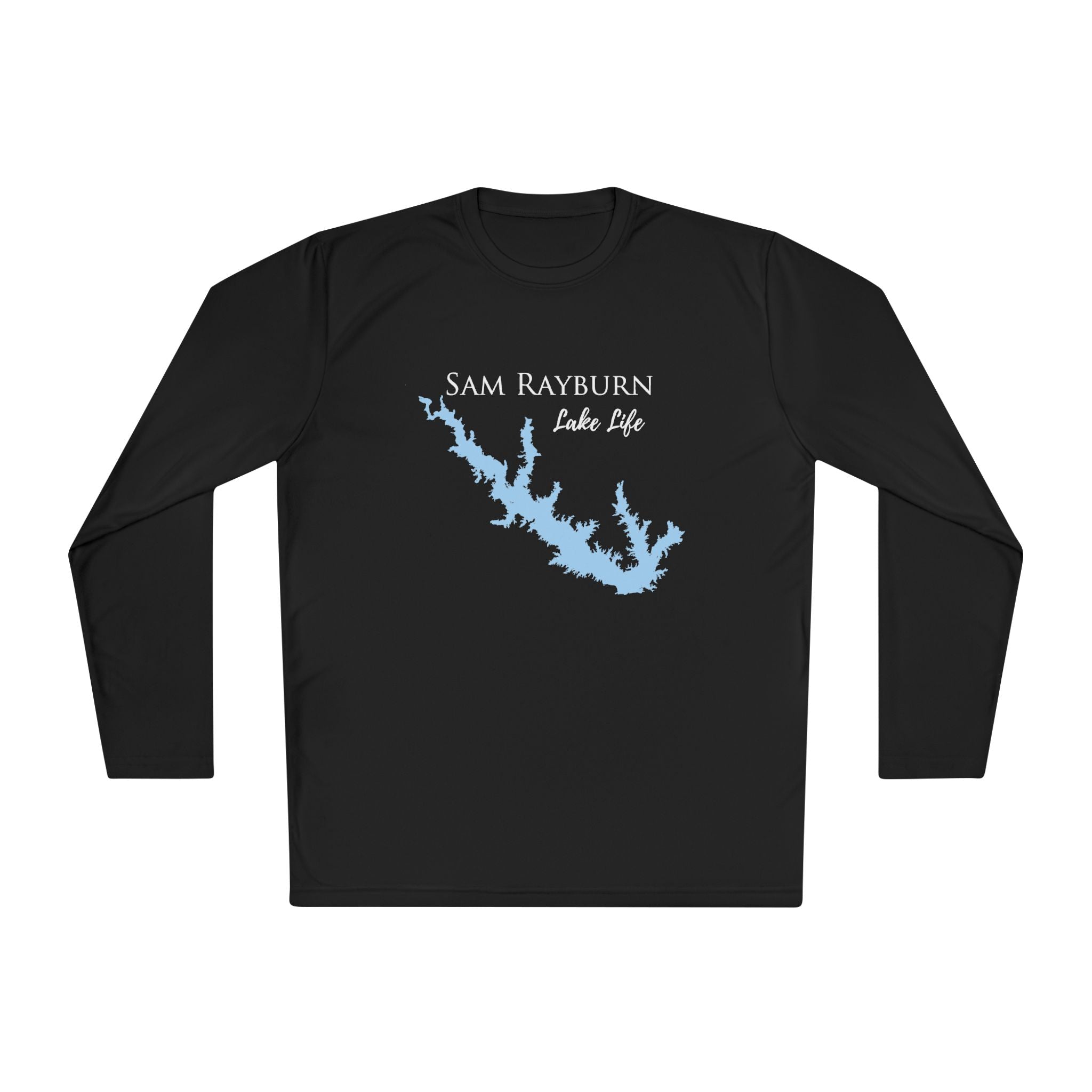 Sam Rayburn Lake Life Dri-fit Boating Shirt – Breathable Material – Men's Long Sleeve Moisture Wicking Tee – Texas Lake