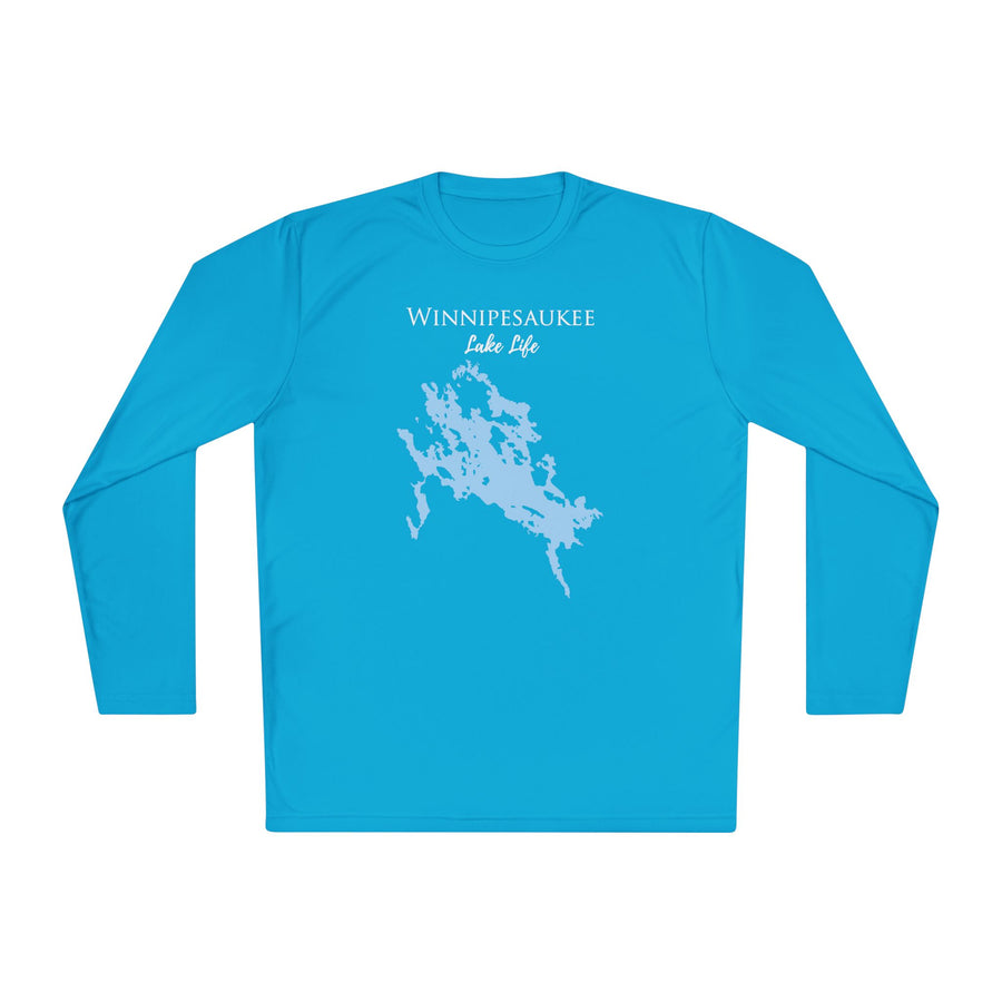 Winnipesaukee Lake Life Dri-fit Boating Shirt – Breathable Material – Men's Long Sleeve Moisture Wicking Tee – New Hampshire Lake