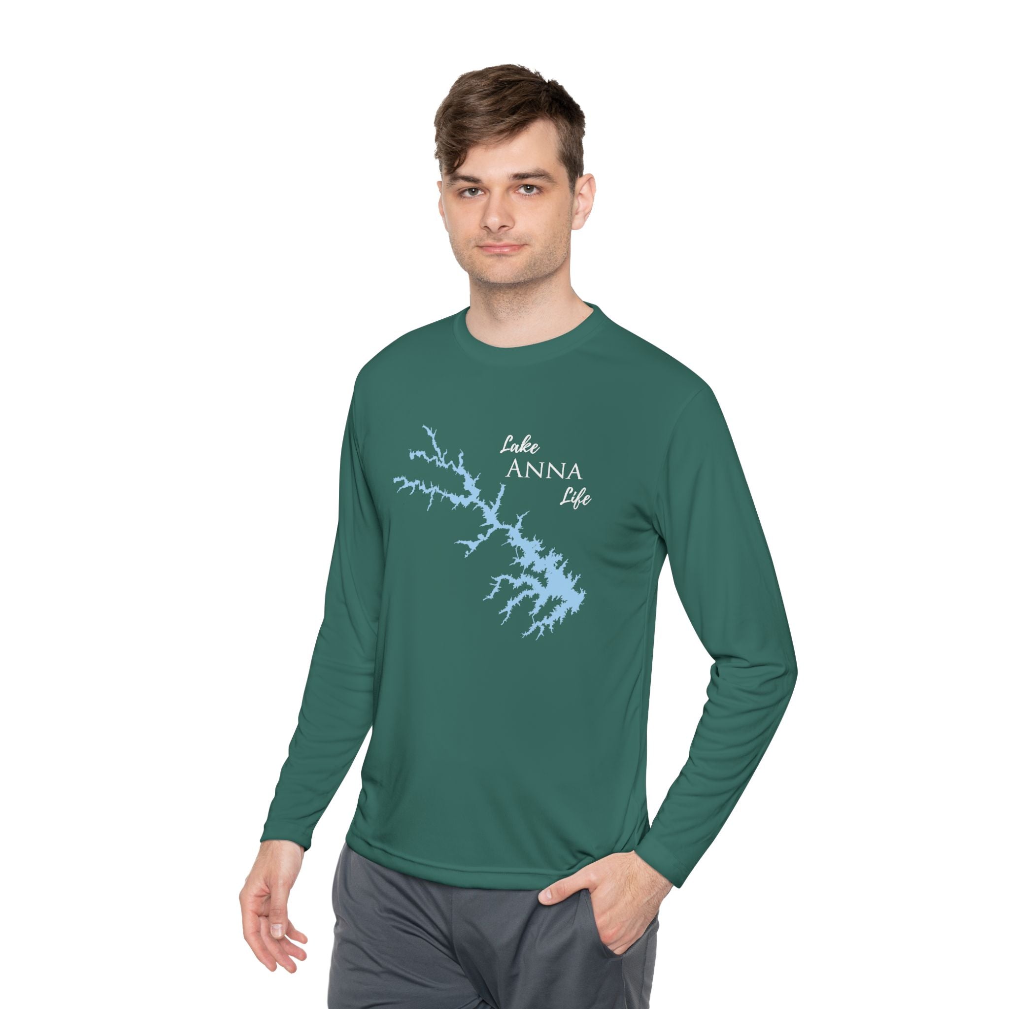 Lake Anna Life Dri-fit Boating Shirt – Breathable Material – Men's Long Sleeve Moisture Wicking Tee – Virginia Lake