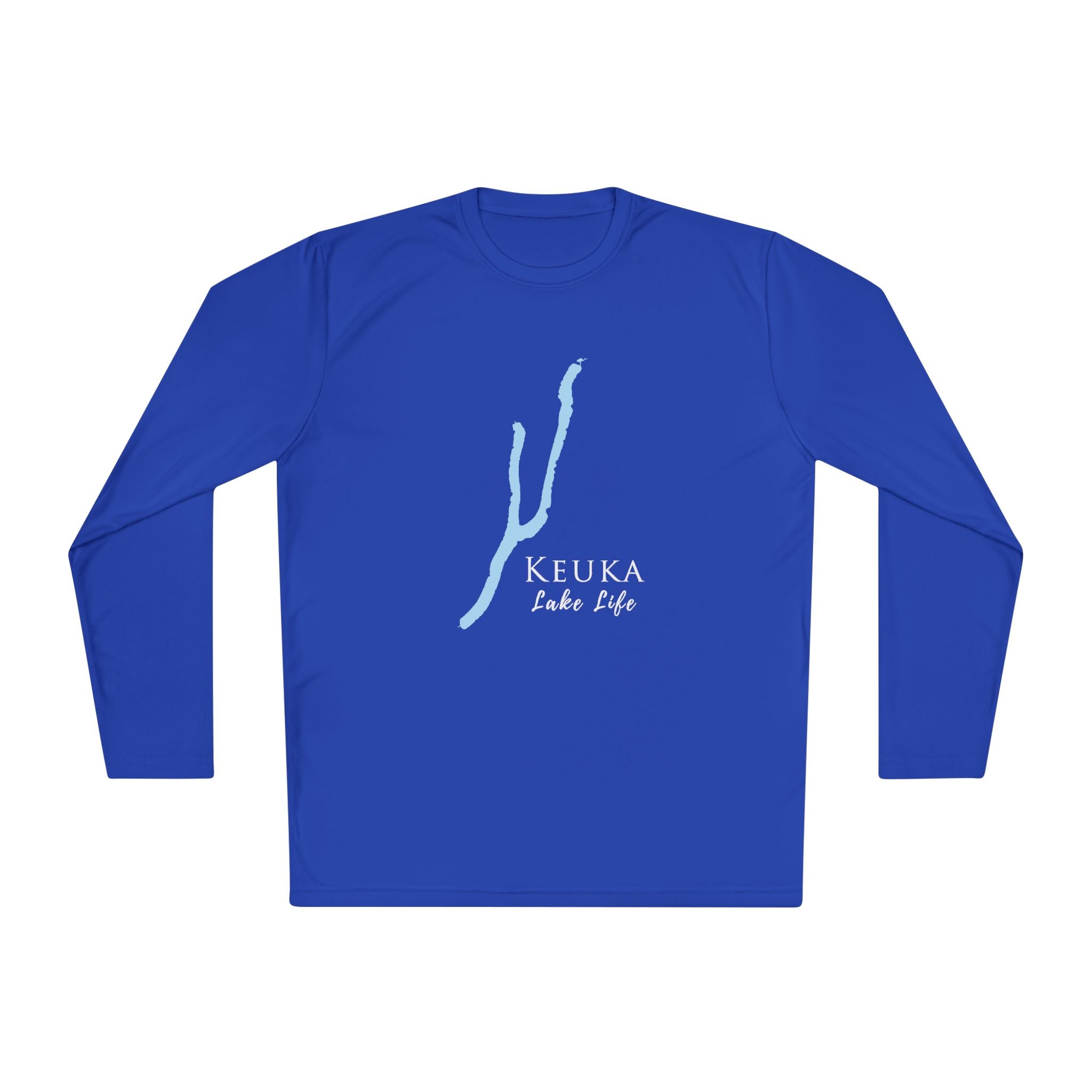 Keuka Lake Life Dri-fit Boating Shirt – Breathable Material – Men's Long Sleeve Moisture Wicking Tee – New York Lake