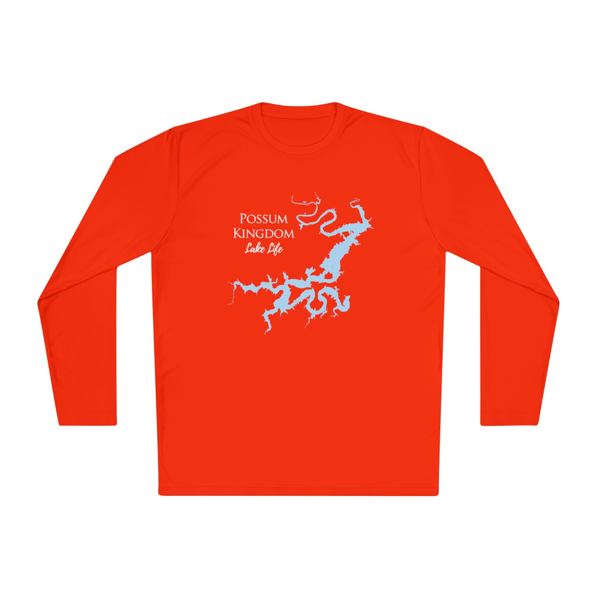 Possum Kingdom Lake Life Dri-fit Boating Shirt – Breathable Material – Men's Long Sleeve Moisture Wicking Tee – Texas Lake