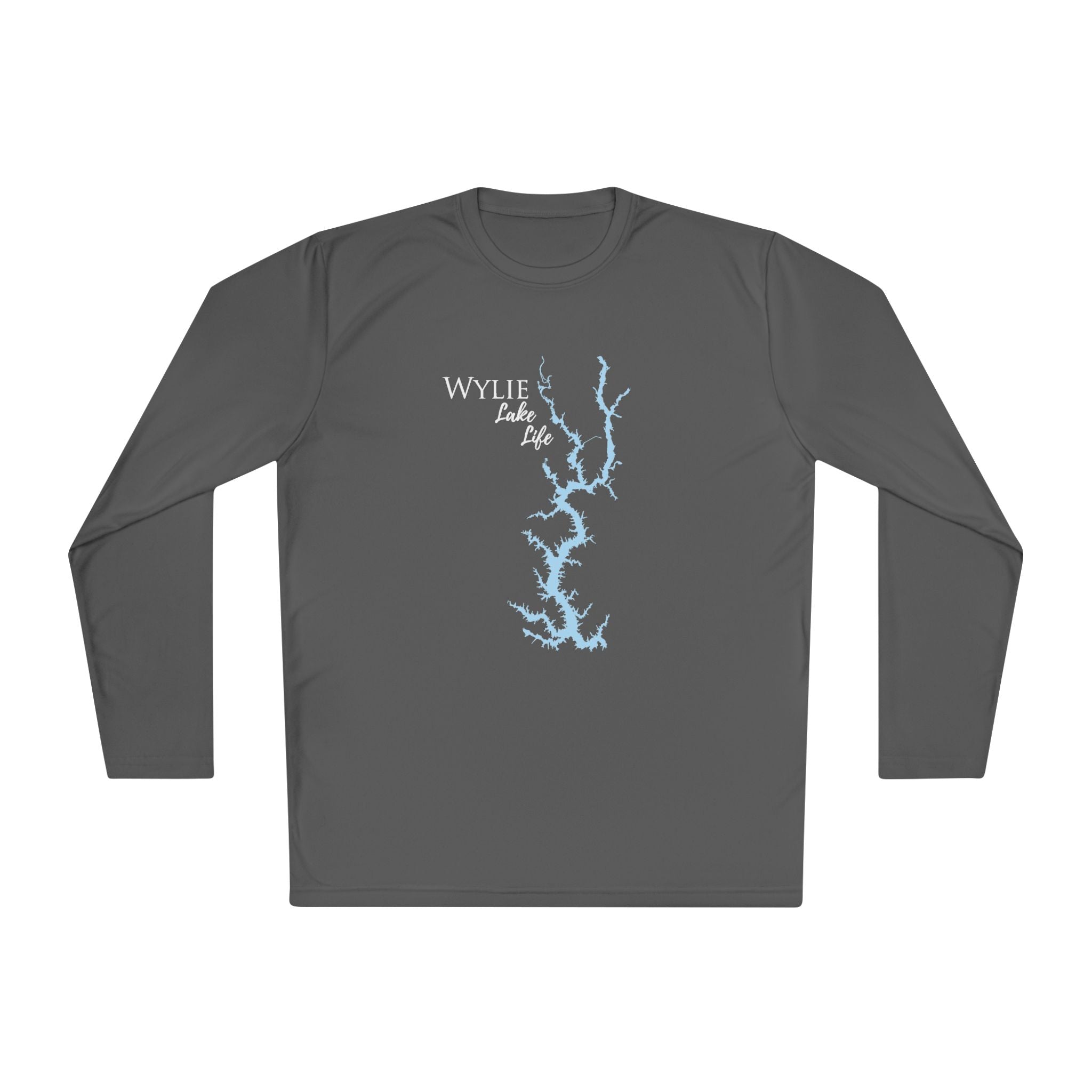 Wylie Lake Life Dri-fit Boating Shirt – Breathable Material – Men's Long Sleeve Moisture Wicking Tee – South Carolina Lake
