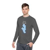 Burt Lake Life Dri-fit Boating Shirt – Breathable Material – Men's Long Sleeve Moisture Wicking Tee – Michigan Lake