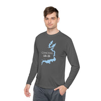 Conchas Lake Life Dri-fit Boating Shirt – Breathable Material – Men's Long Sleeve Moisture Wicking Tee – New Mexico Lake