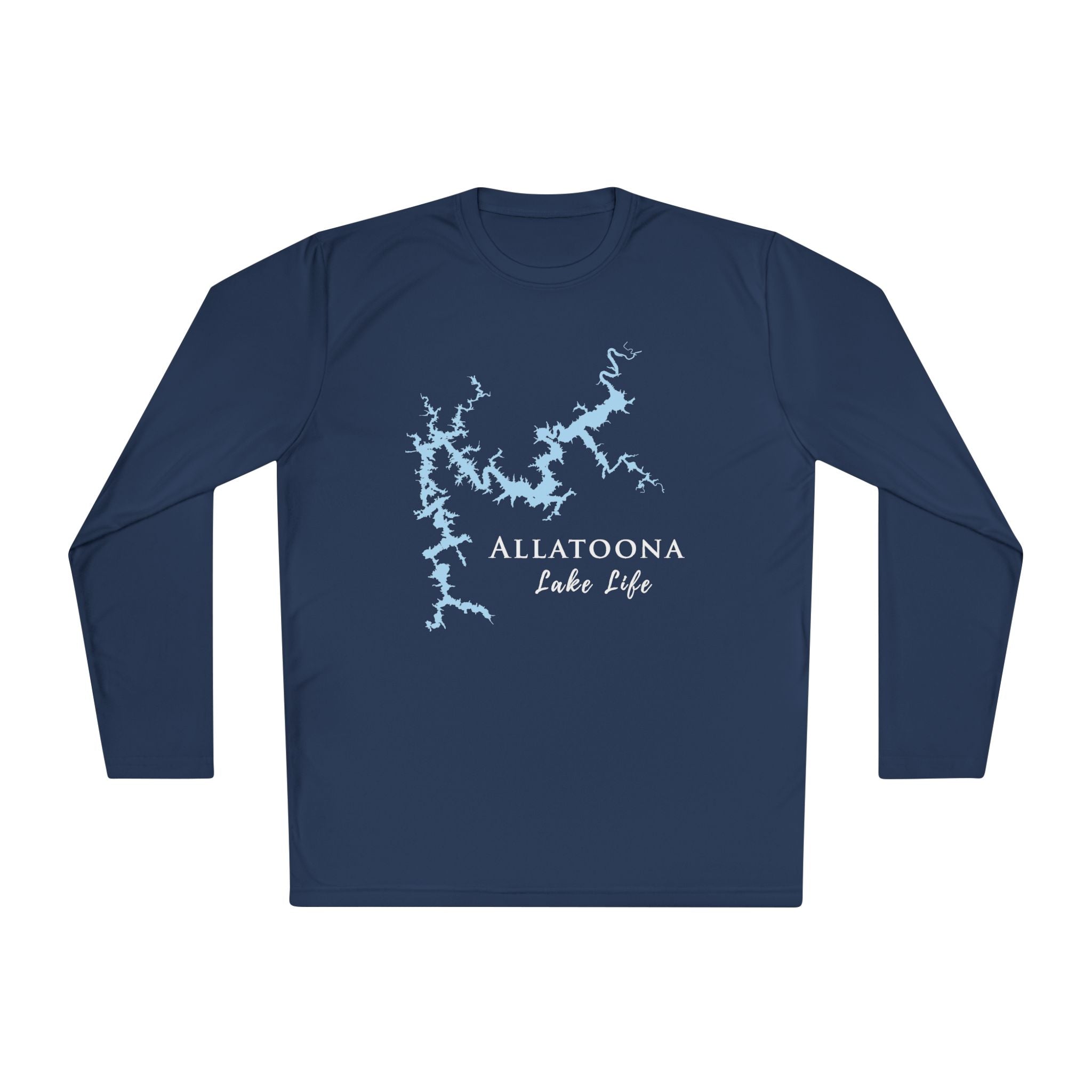 Allatoona Lake Life Dri-fit Boating Shirt – Breathable Material – Men's Long Sleeve Moisture Wicking Tee – Georgia Lake