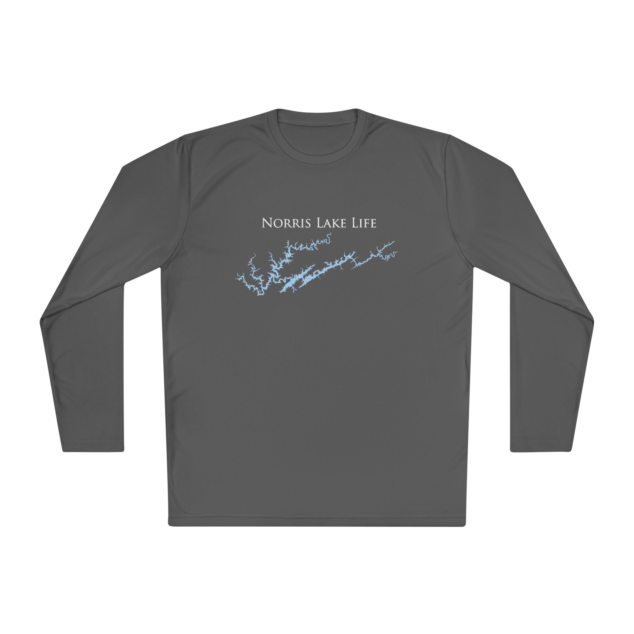 Norris Lake Life Dri-fit Boating Shirt – Breathable Material – Men's Long Sleeve Moisture Wicking Tee – Tennessee Lake