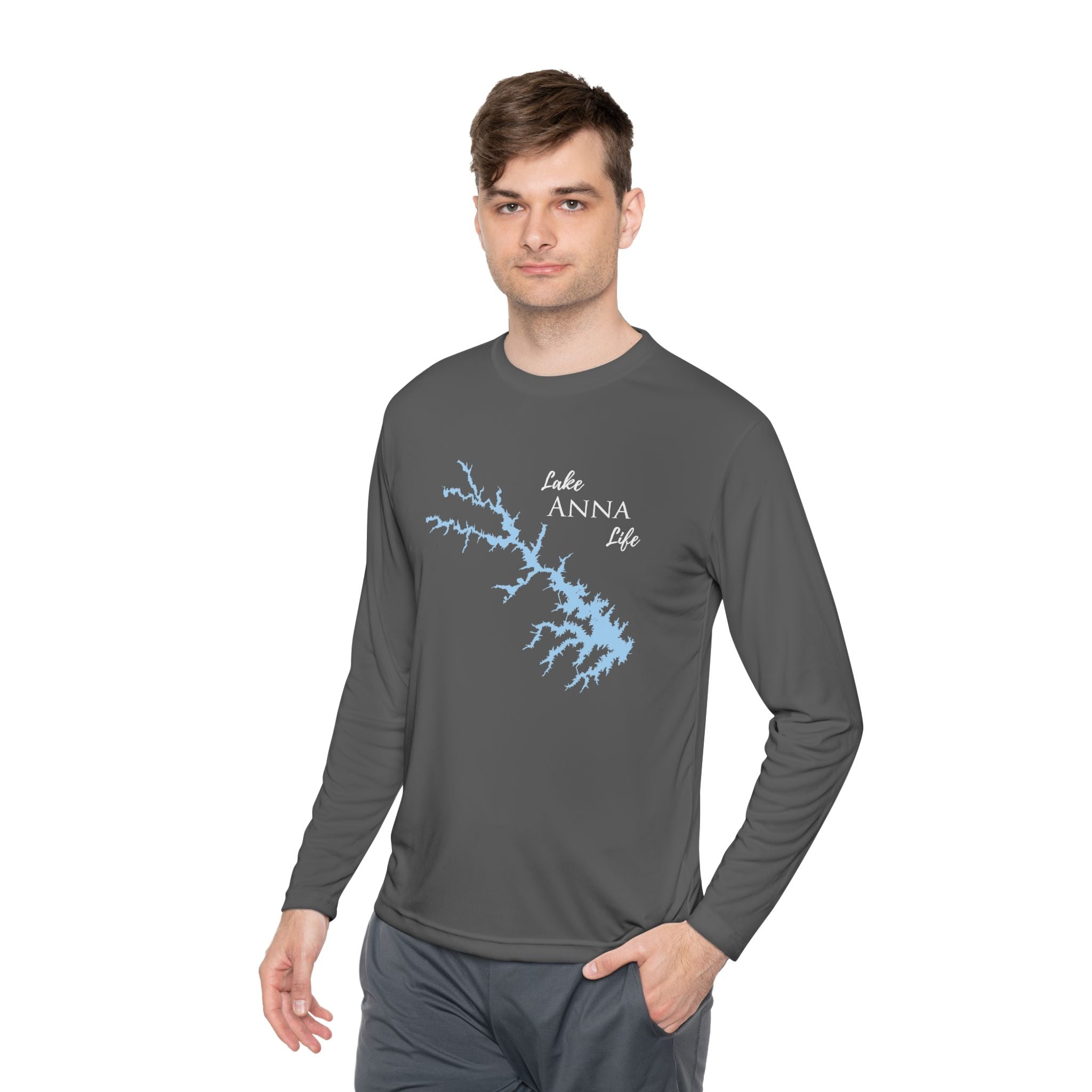Lake Anna Life Dri-fit Boating Shirt – Breathable Material – Men's Long Sleeve Moisture Wicking Tee – Virginia Lake