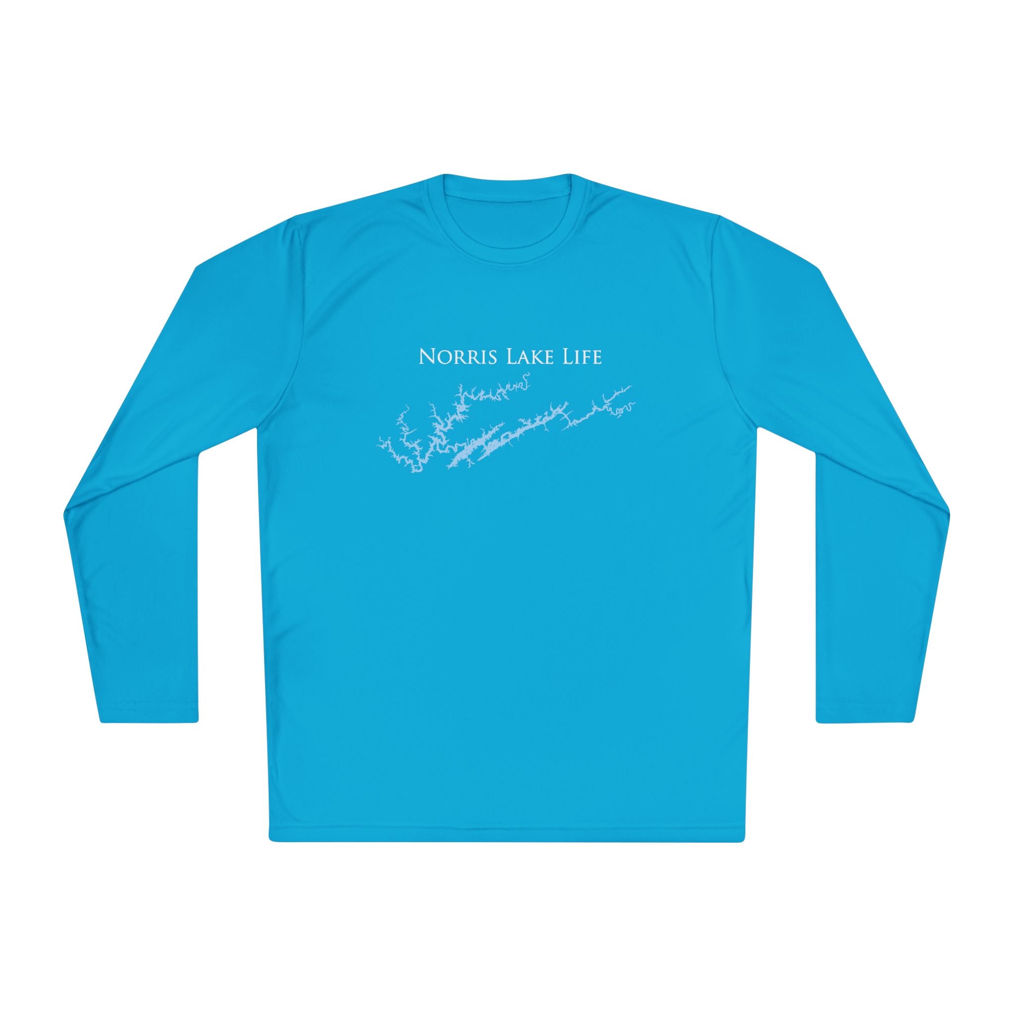 Norris Lake Life Dri-fit Boating Shirt – Breathable Material – Men's Long Sleeve Moisture Wicking Tee – Tennessee Lake