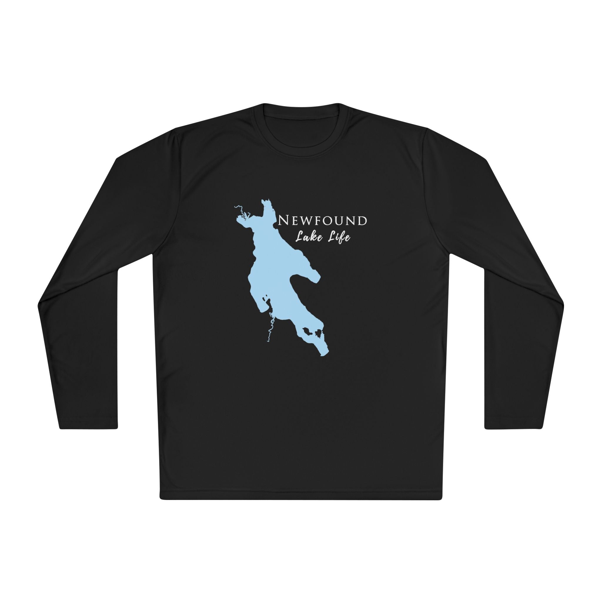 Newfound Lake Life Dri-fit Boating Shirt – Breathable Material – Men's Long Sleeve Moisture Wicking Tee – New Hampshire Lake