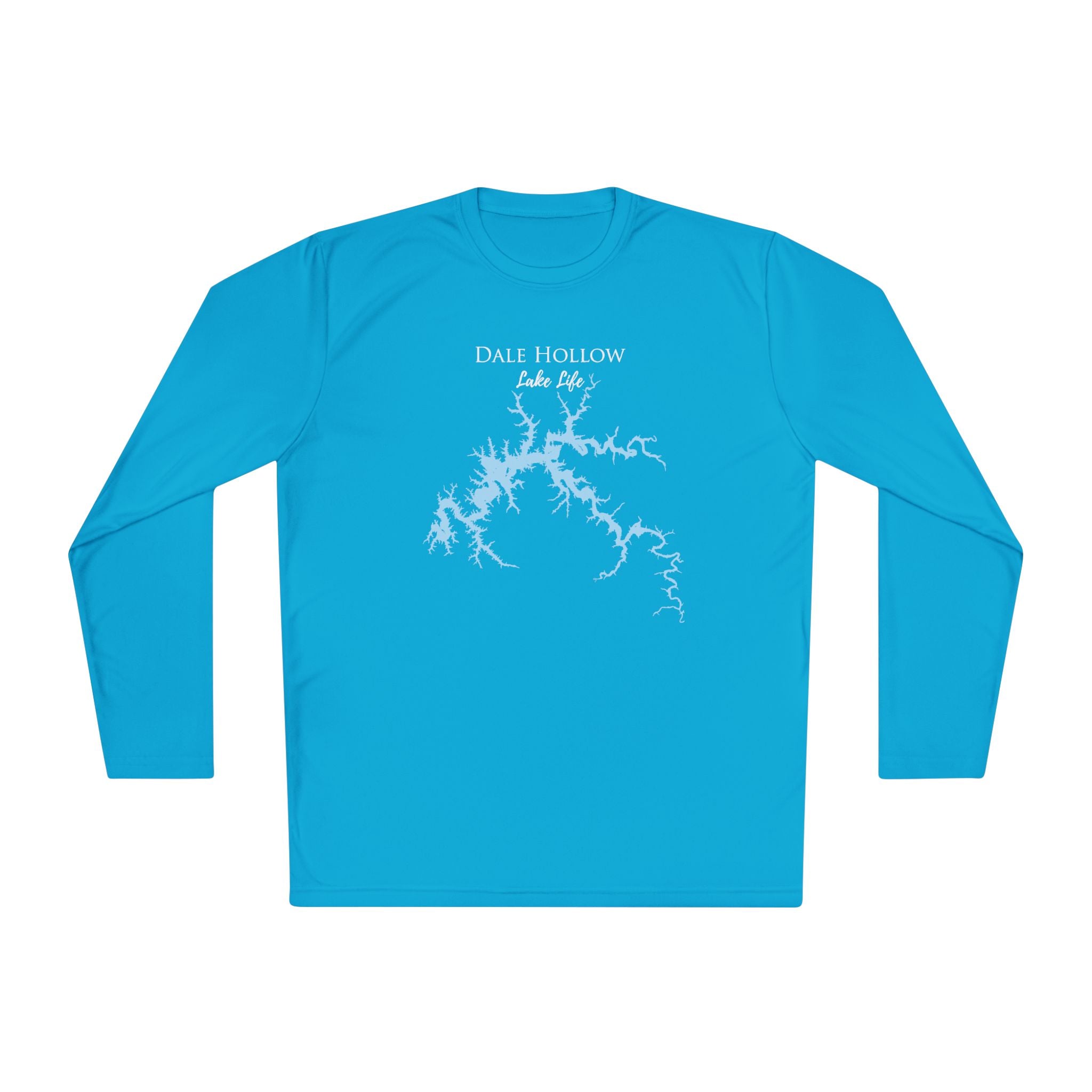 Dale Hollow Lake Life Dri-fit Boating Shirt – Breathable Material – Men's Long Sleeve Moisture Wicking Tee – Tennessee Lake