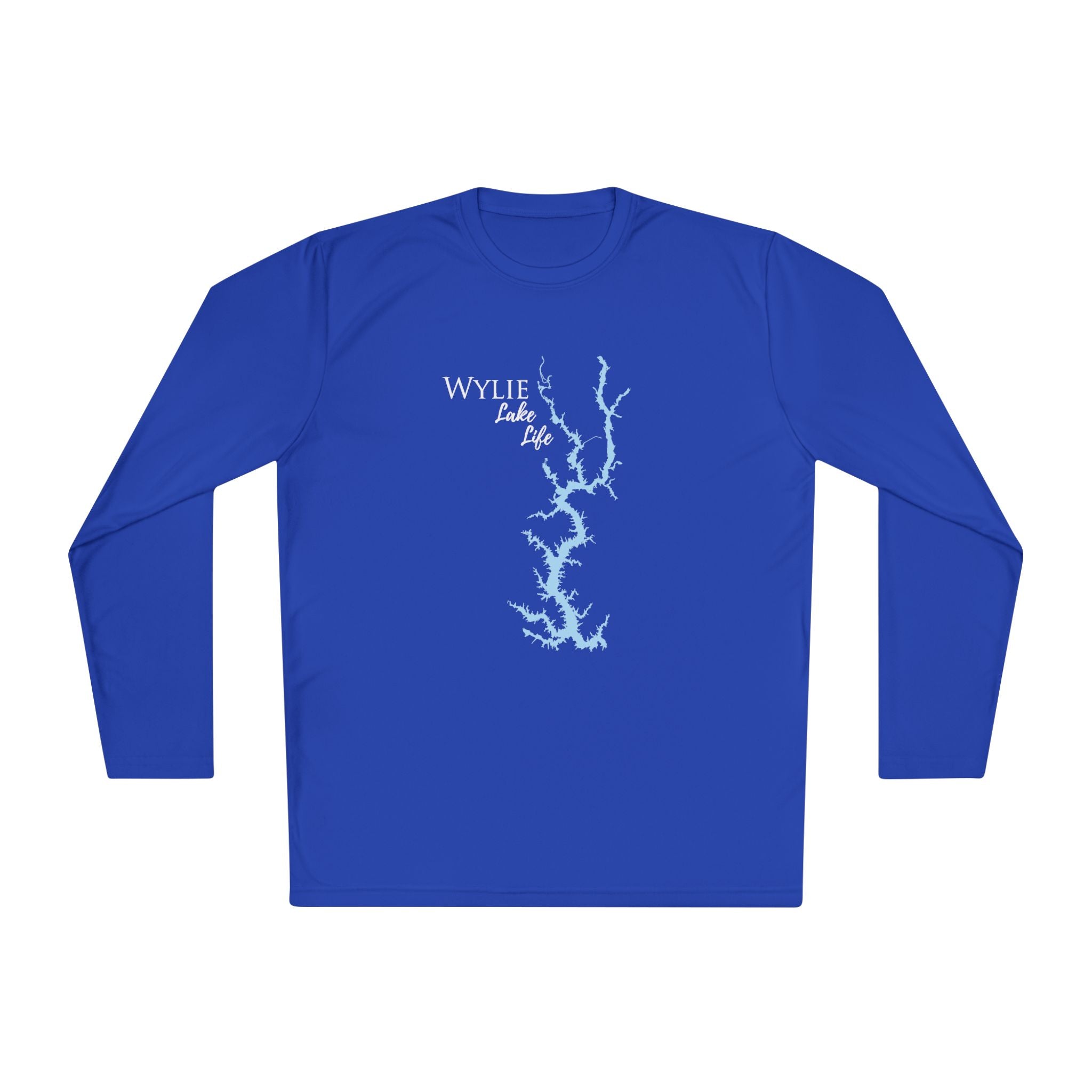 Wylie Lake Life Dri-fit Boating Shirt – Breathable Material – Men's Long Sleeve Moisture Wicking Tee – South Carolina Lake