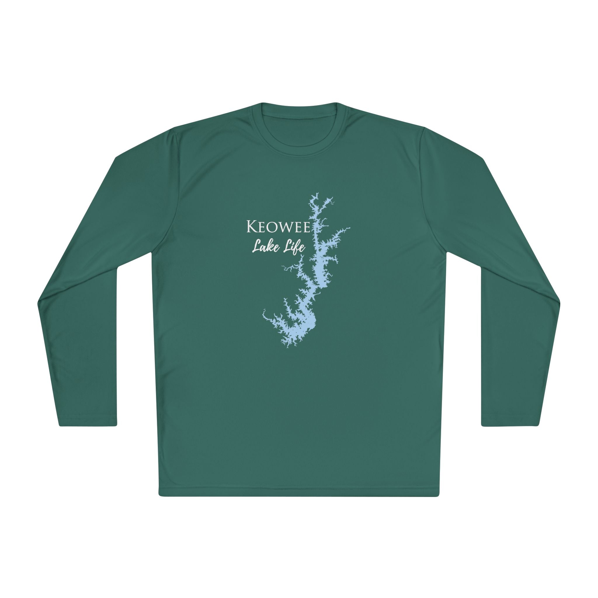 Keowee Lake Life Dri-fit Boating Shirt – Breathable Material – Men's Long Sleeve Moisture Wicking Tee – South Carolina Lake