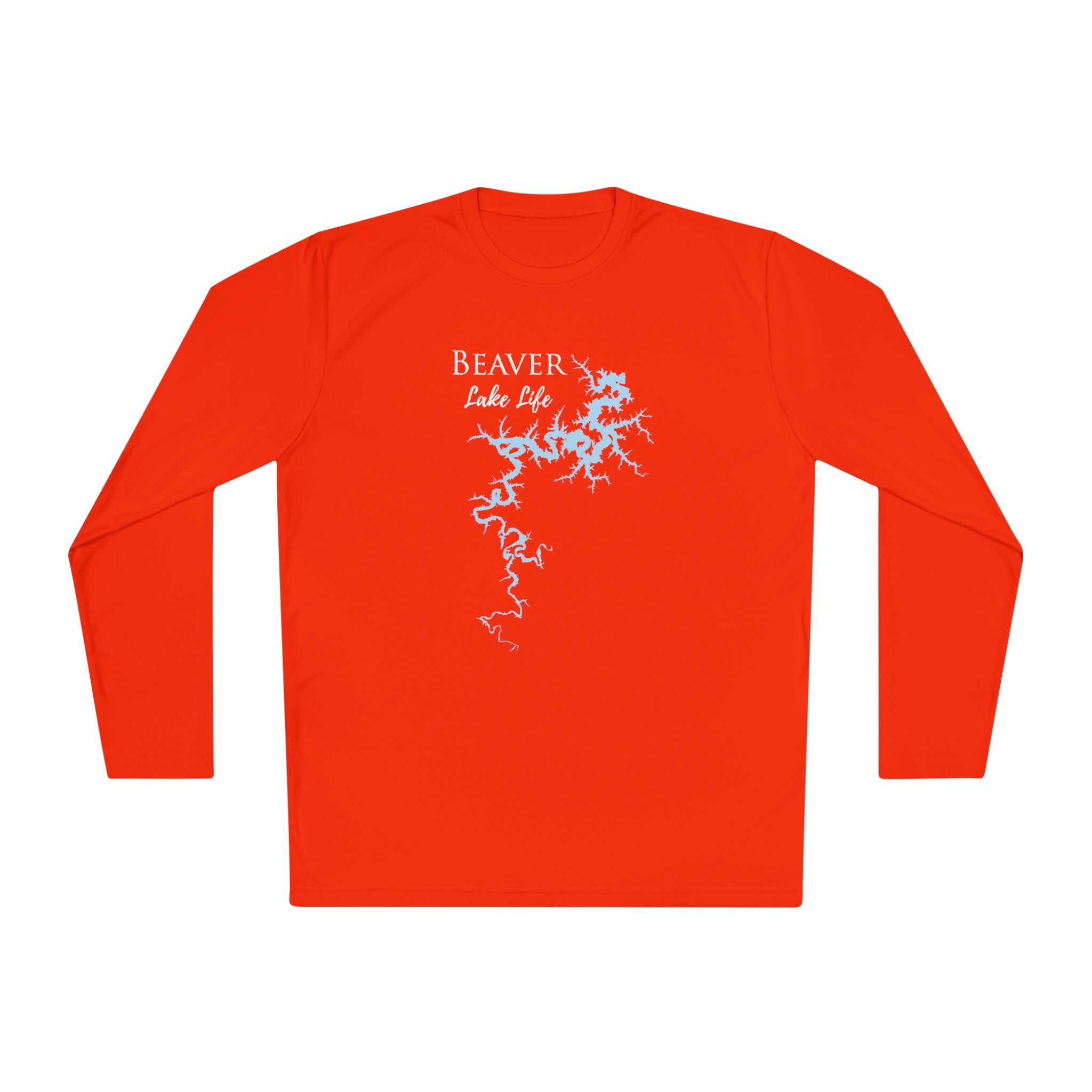 Beaver Lake Life Dri-fit Boating Shirt – Breathable Material – Men's Long Sleeve Moisture Wicking Tee – Arkansas Lake