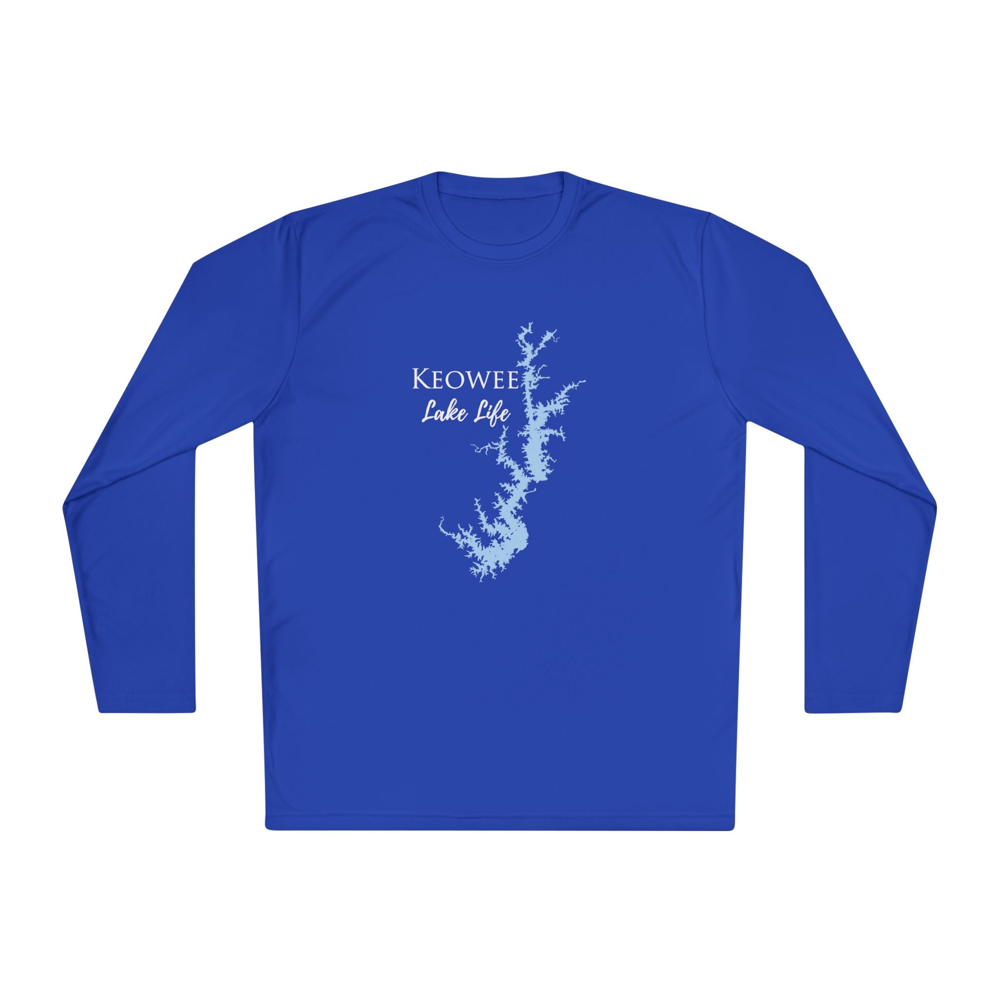 Keowee Lake Life Dri-fit Boating Shirt – Breathable Material – Men's Long Sleeve Moisture Wicking Tee – South Carolina Lake