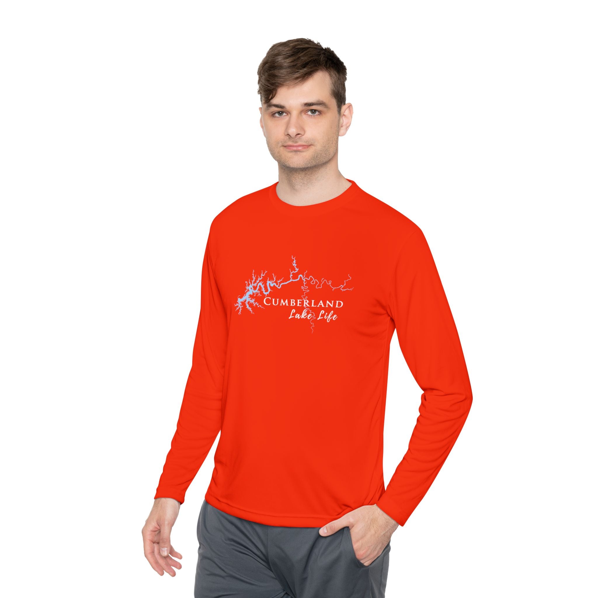 Oconee Lake Life Dri-fit Boating Shirt – Breathable Material – Men's Long Sleeve Moisture Wicking Tee – Georgia Lake