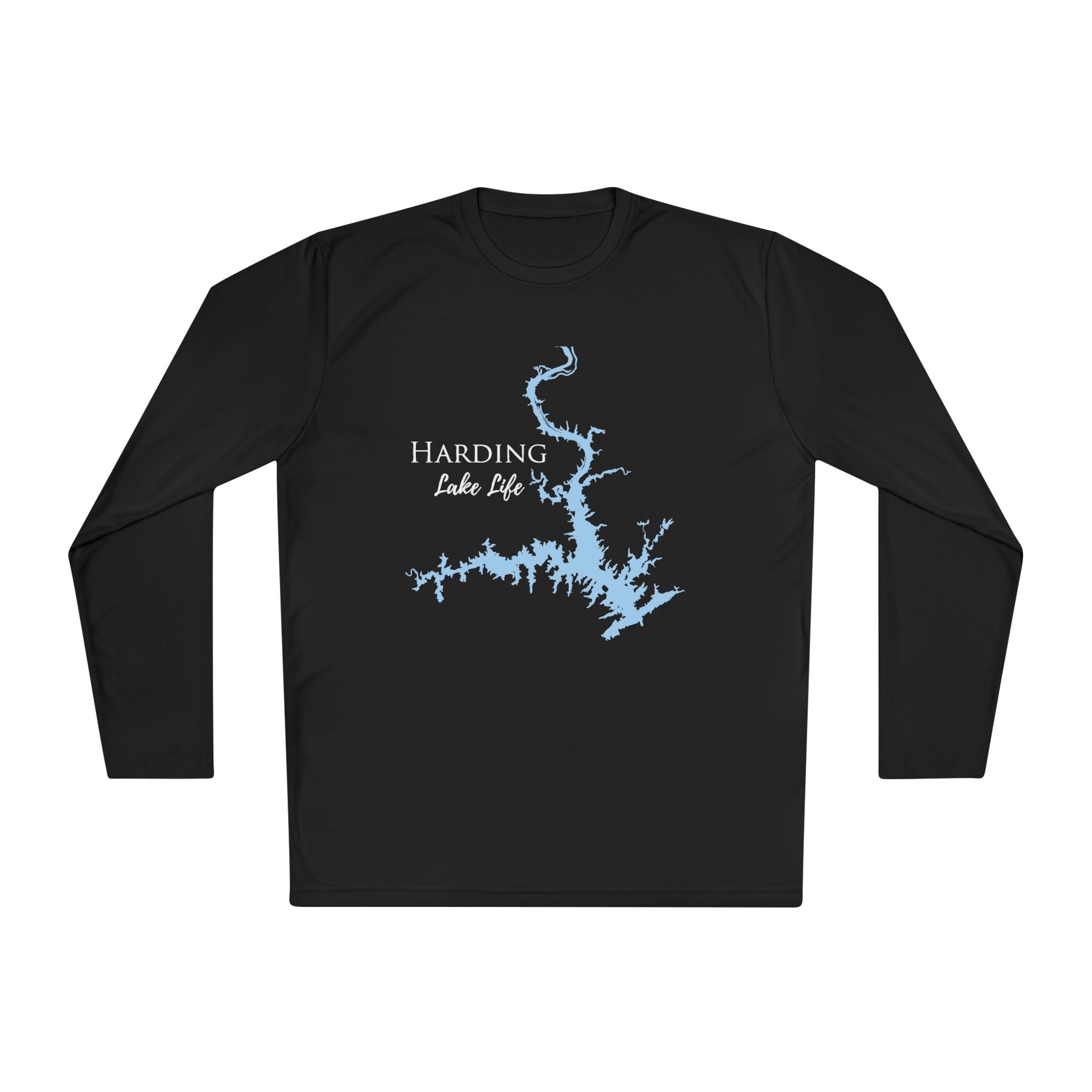 Harding Lake Life Dri-fit Boating Shirt – Breathable Material – Men's Long Sleeve Moisture Wicking Tee – Georgia Lake