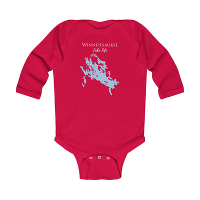 Winnipesaukee Lake Life Onsie - Durable Lake Onsie - Infant Long Sleeve Bodysuit - New Hampshire Lake