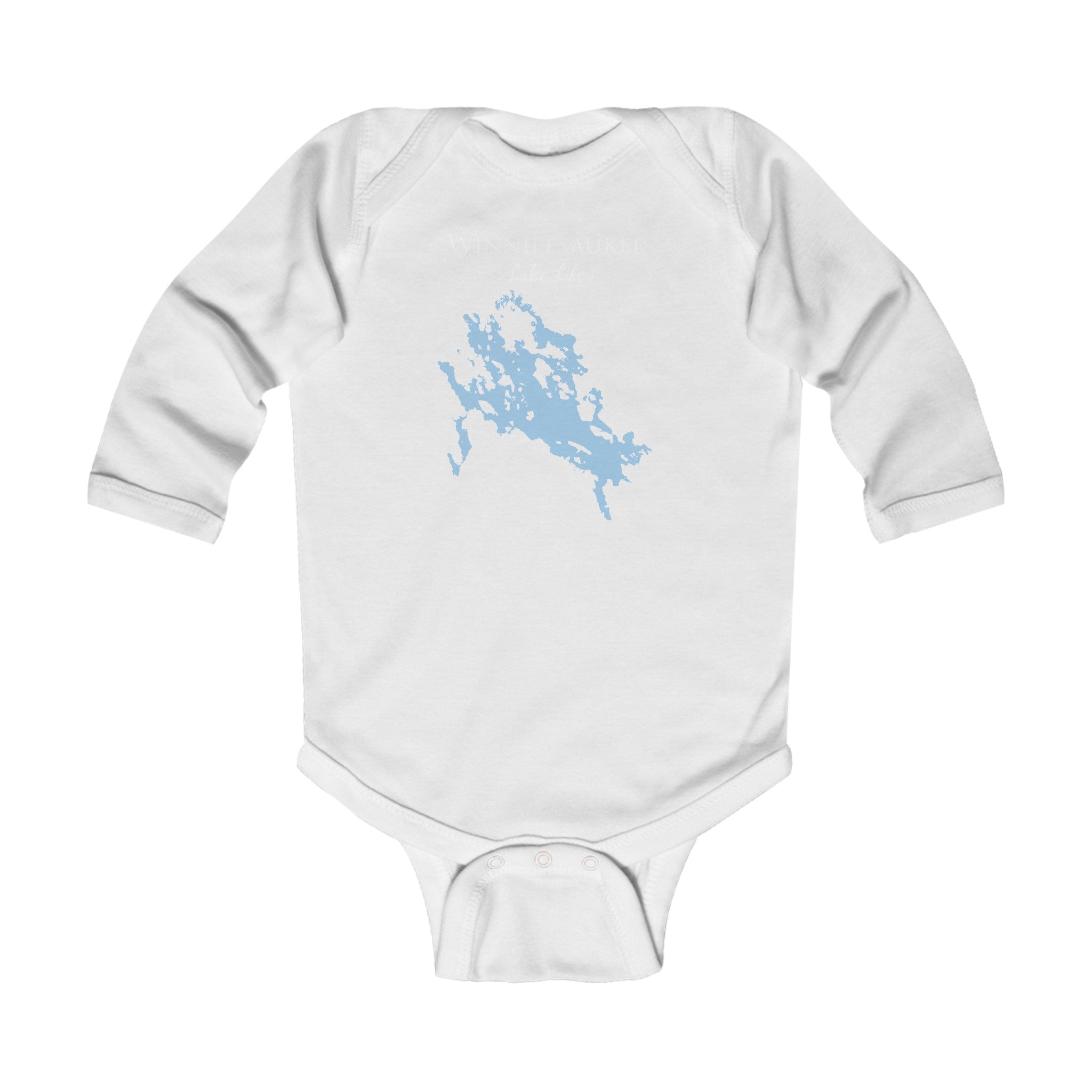 Winnipesaukee Lake Life Onsie - Durable Lake Onsie - Infant Long Sleeve Bodysuit - New Hampshire Lake