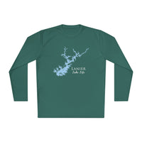 Lanier Lake Life Dri-fit Boating Shirt – Breathable Material – Men's Long Sleeve Moisture Wicking Tee – Georgia Lake