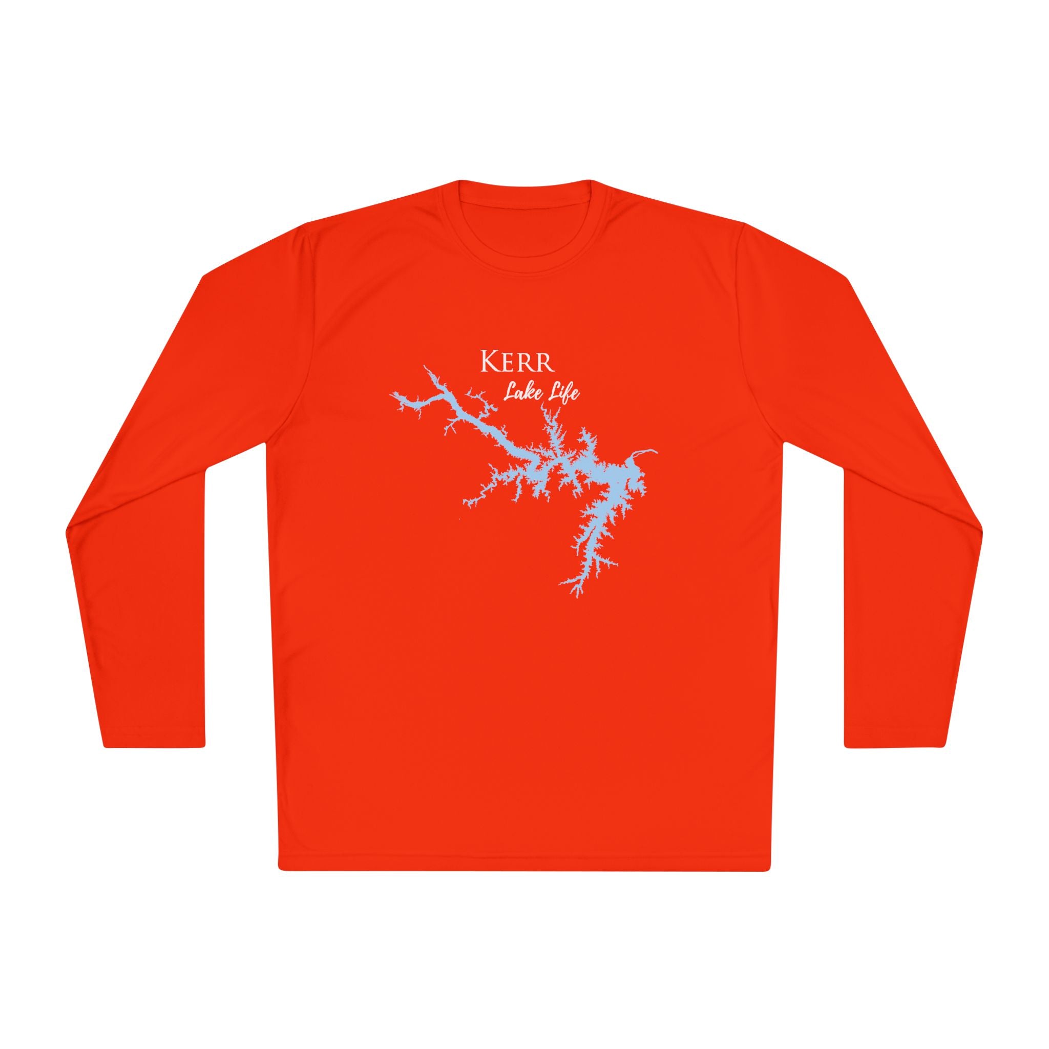 Kerr Lake Life Dri-fit Boating Shirt – Breathable Material – Men's Long Sleeve Moisture Wicking Tee – North Carolina and Virginia Lake