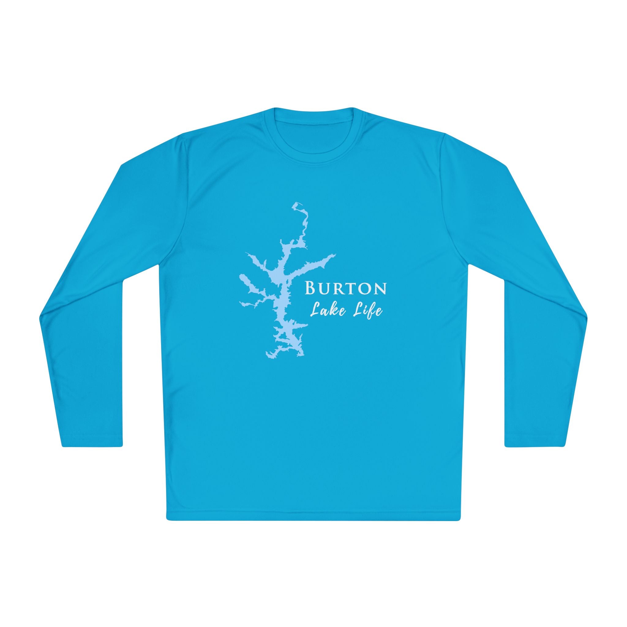 Burton Lake Life Dri-fit Boating Shirt – Breathable Material – Men's Long Sleeve Moisture Wicking Tee – Georgia Lake