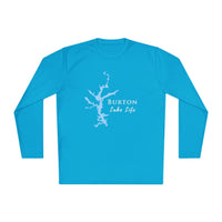 Burton Lake Life Dri-fit Boating Shirt – Breathable Material – Men's Long Sleeve Moisture Wicking Tee – Georgia Lake