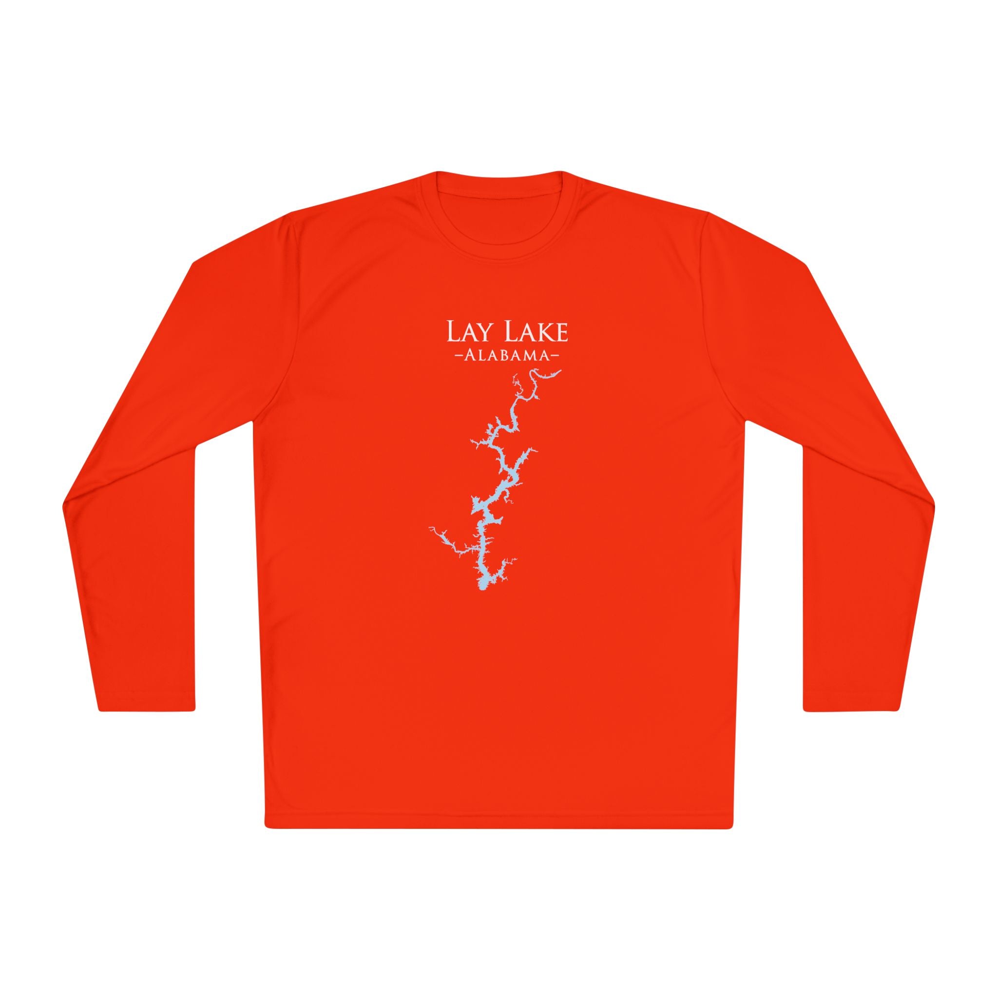 Lay Lake Alabama Dri-fit Boating Shirt – Breathable Material – Men's Long Sleeve Moisture Wicking Tee – Alabama Lake