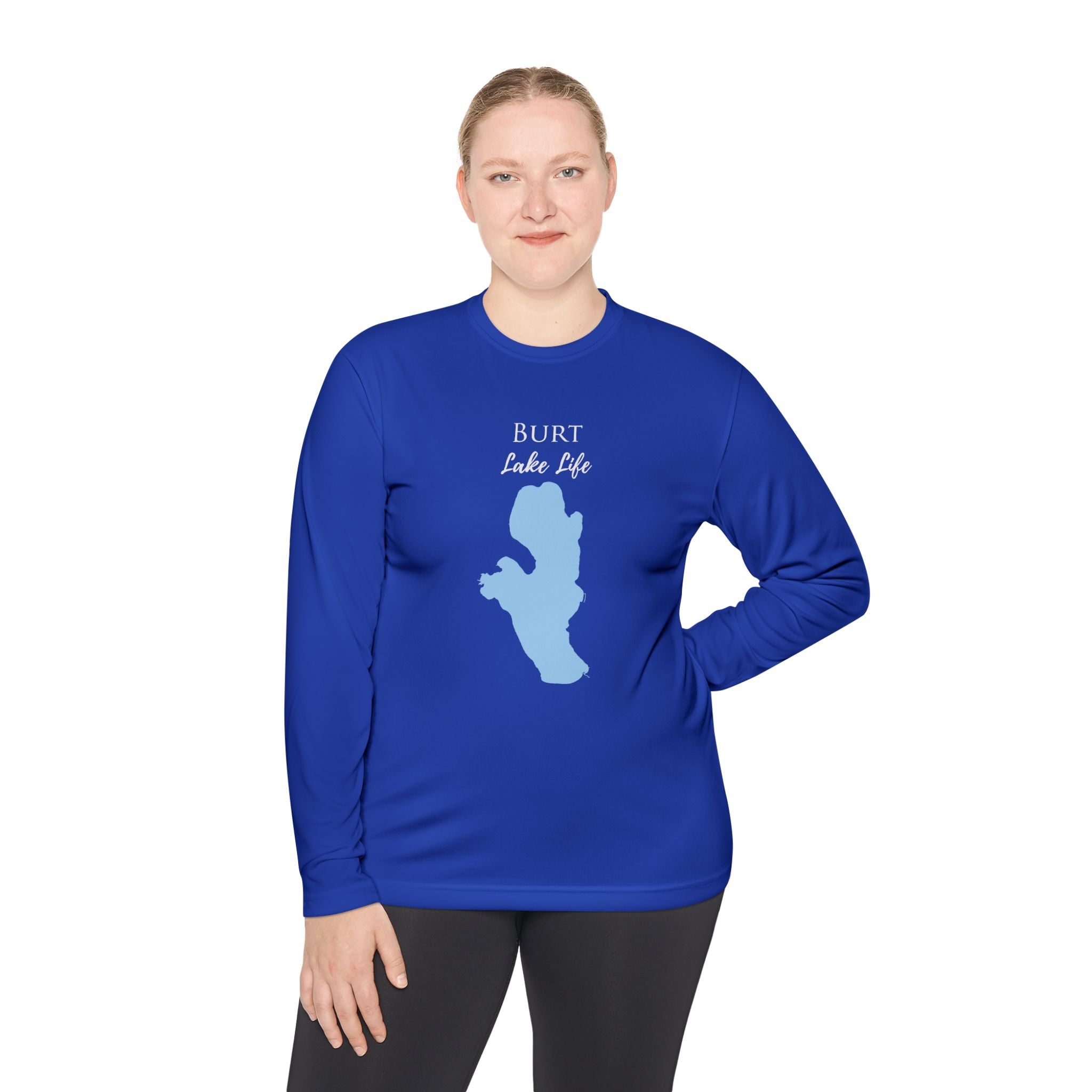 Burt Lake Life Dri-fit Boating Shirt – Breathable Material – Men's Long Sleeve Moisture Wicking Tee – Michigan Lake