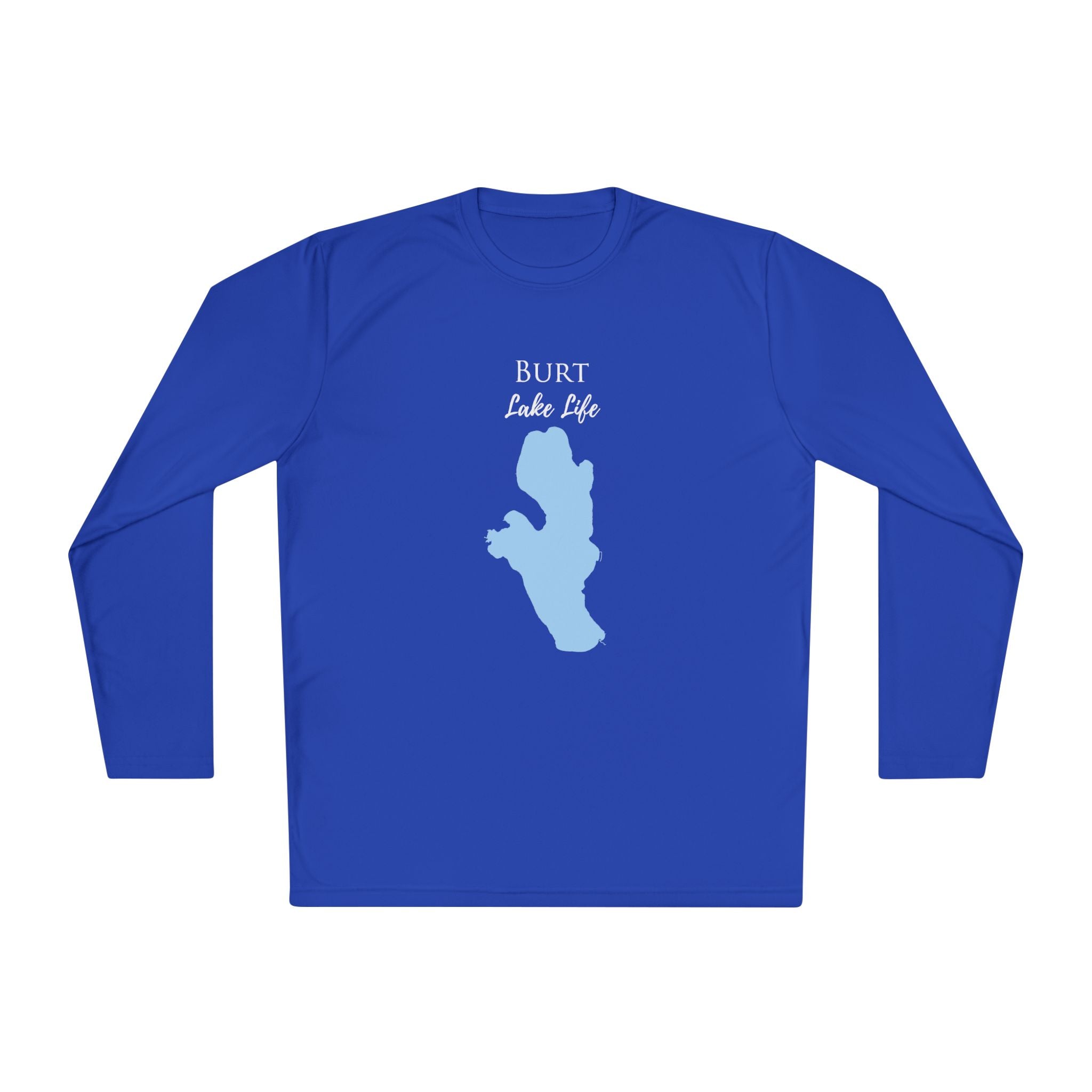 Burt Lake Life Dri-fit Boating Shirt – Breathable Material – Men's Long Sleeve Moisture Wicking Tee – Michigan Lake