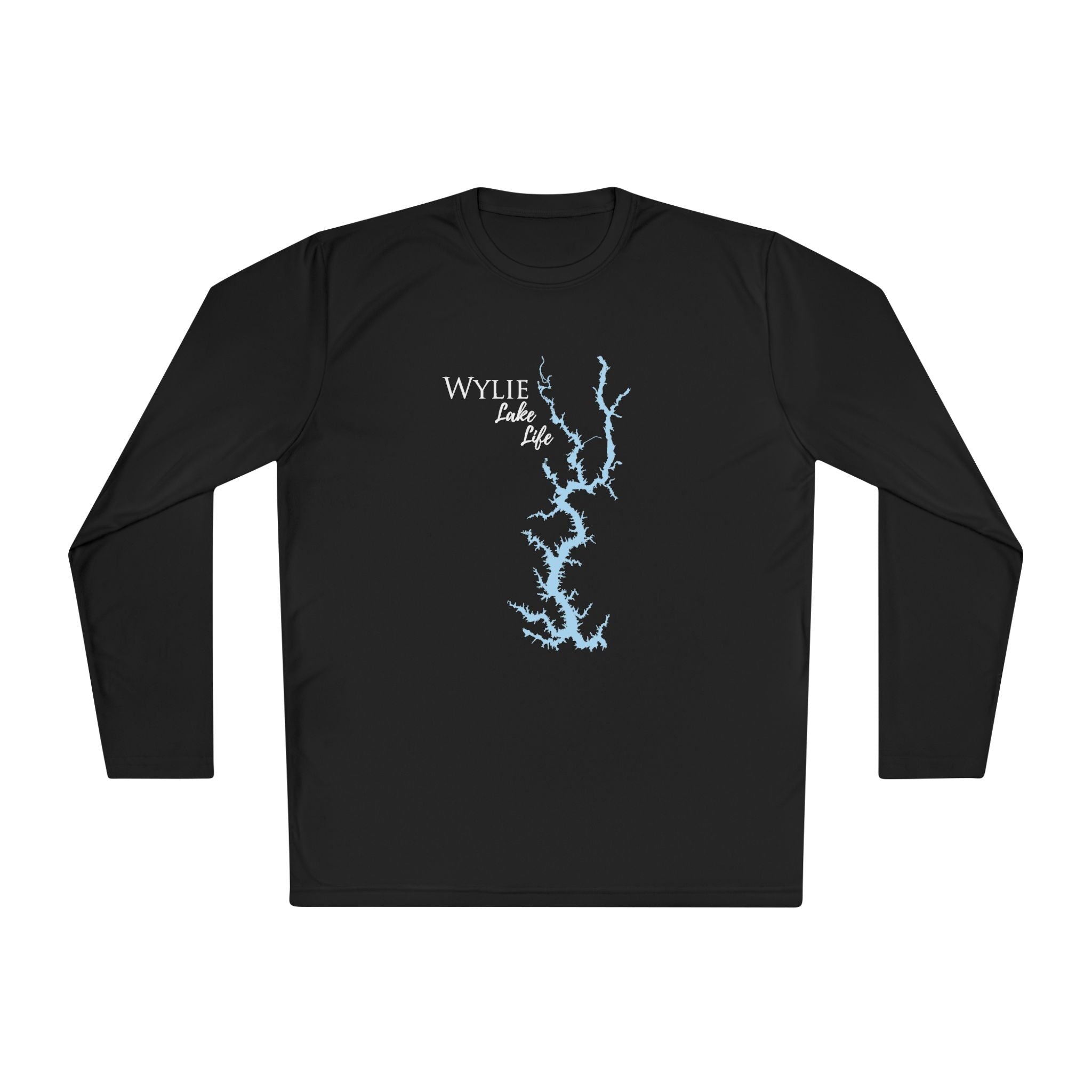 Wylie Lake Life Dri-fit Boating Shirt – Breathable Material – Men's Long Sleeve Moisture Wicking Tee – South Carolina Lake