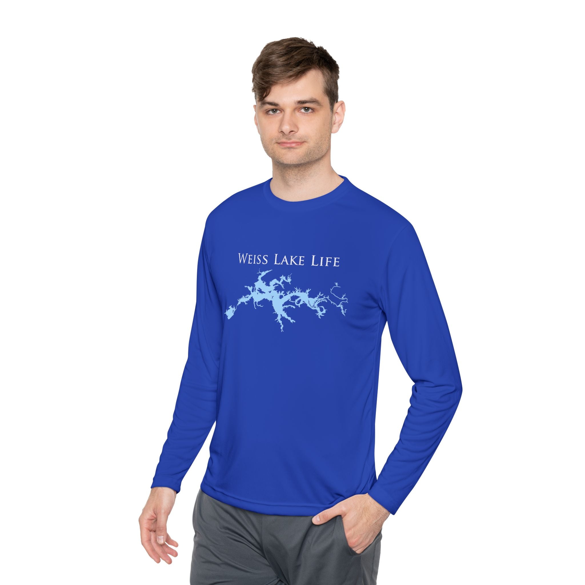 Weiss Lake Life Dri-fit Boating Shirt – Breathable Material – Men's Long Sleeve Moisture Wicking Tee – Georgia and Alabama Lake