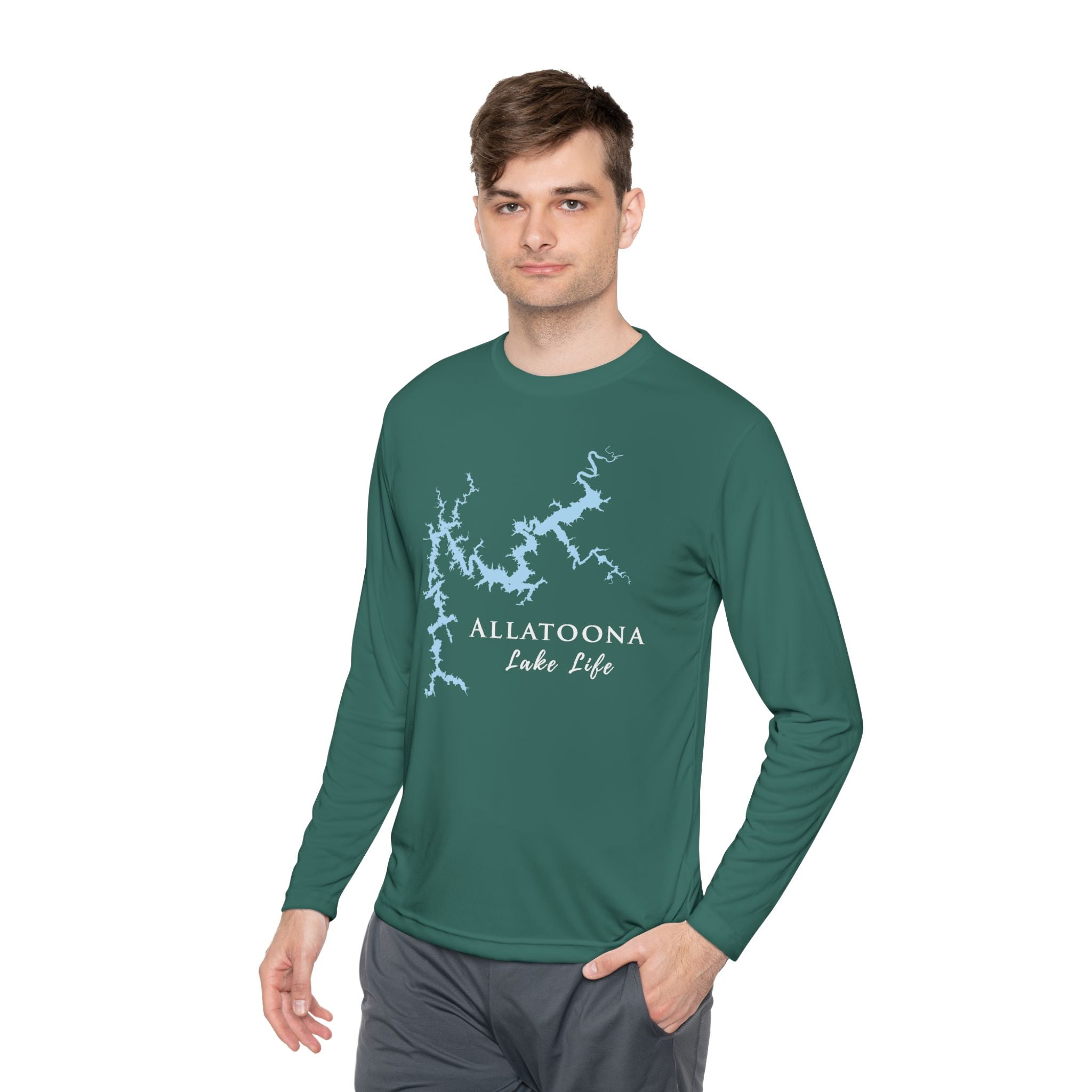Allatoona Lake Life Dri-fit Boating Shirt – Breathable Material – Men's Long Sleeve Moisture Wicking Tee – Georgia Lake
