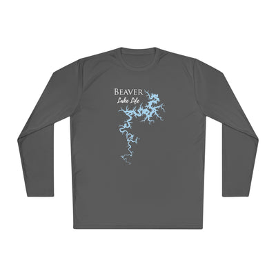 Beaver Lake Life Dri-fit Boating Shirt – Breathable Material – Men's Long Sleeve Moisture Wicking Tee – Arkansas Lake