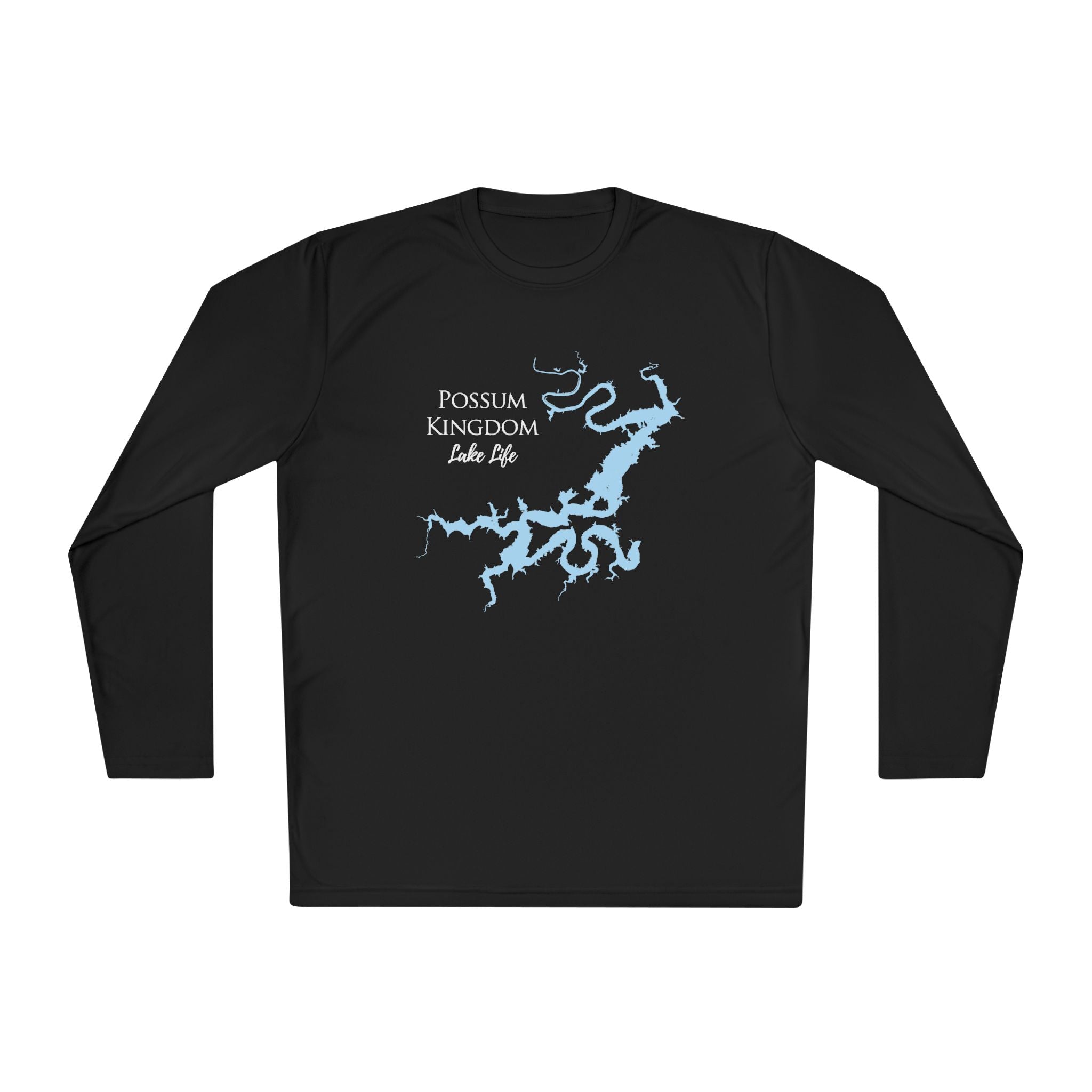 Possum Kingdom Lake Life Dri-fit Boating Shirt – Breathable Material – Men's Long Sleeve Moisture Wicking Tee – Texas Lake