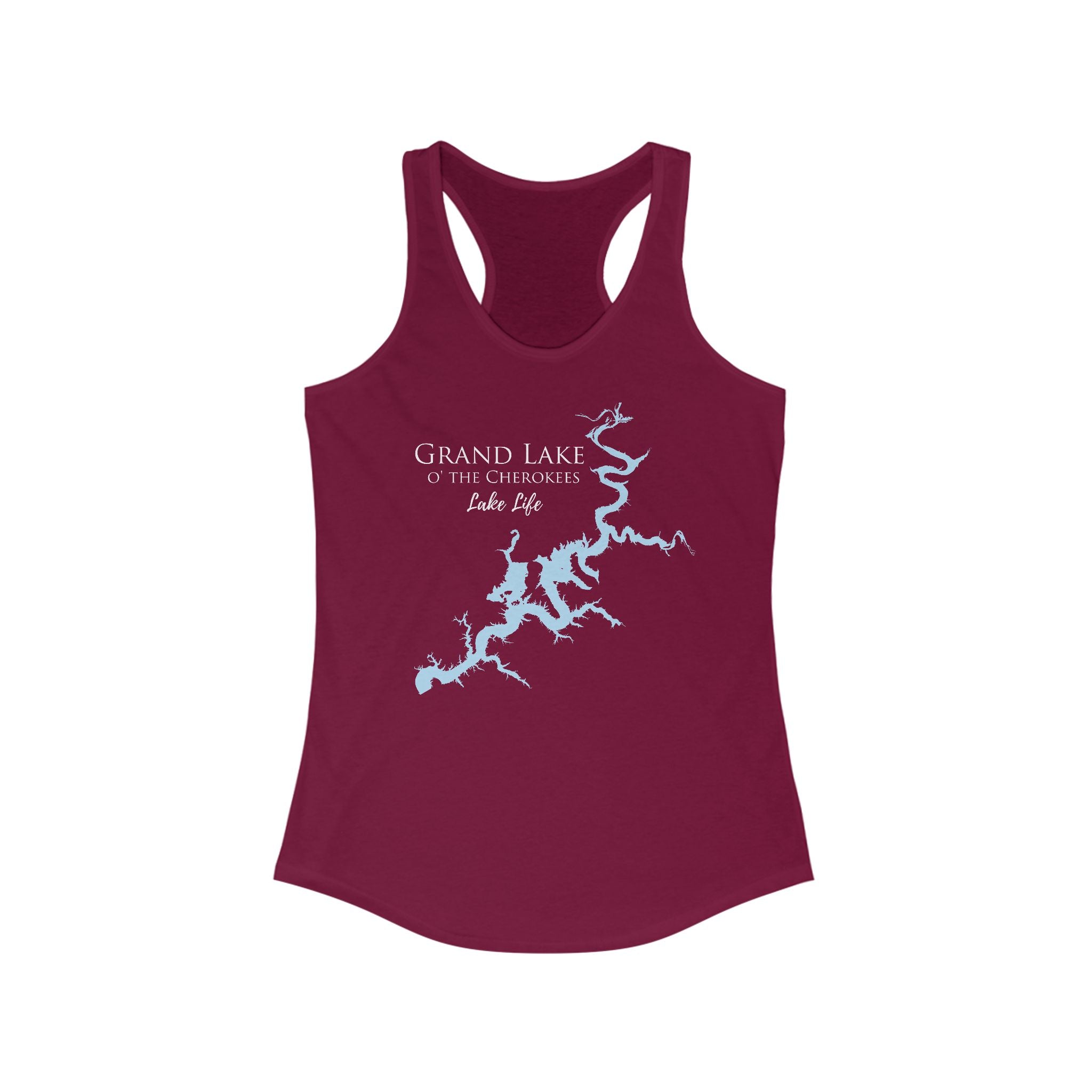 Grand Lake o' the Cherokees Lake Life Women's Ideal Racerback Tank - Oklahoma Lake