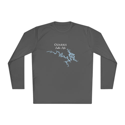 Ozarks Lake Life Dri-fit Boating Shirt – Breathable Material – Men's Long Sleeve Moisture Wicking Tee – Arkansas Lake