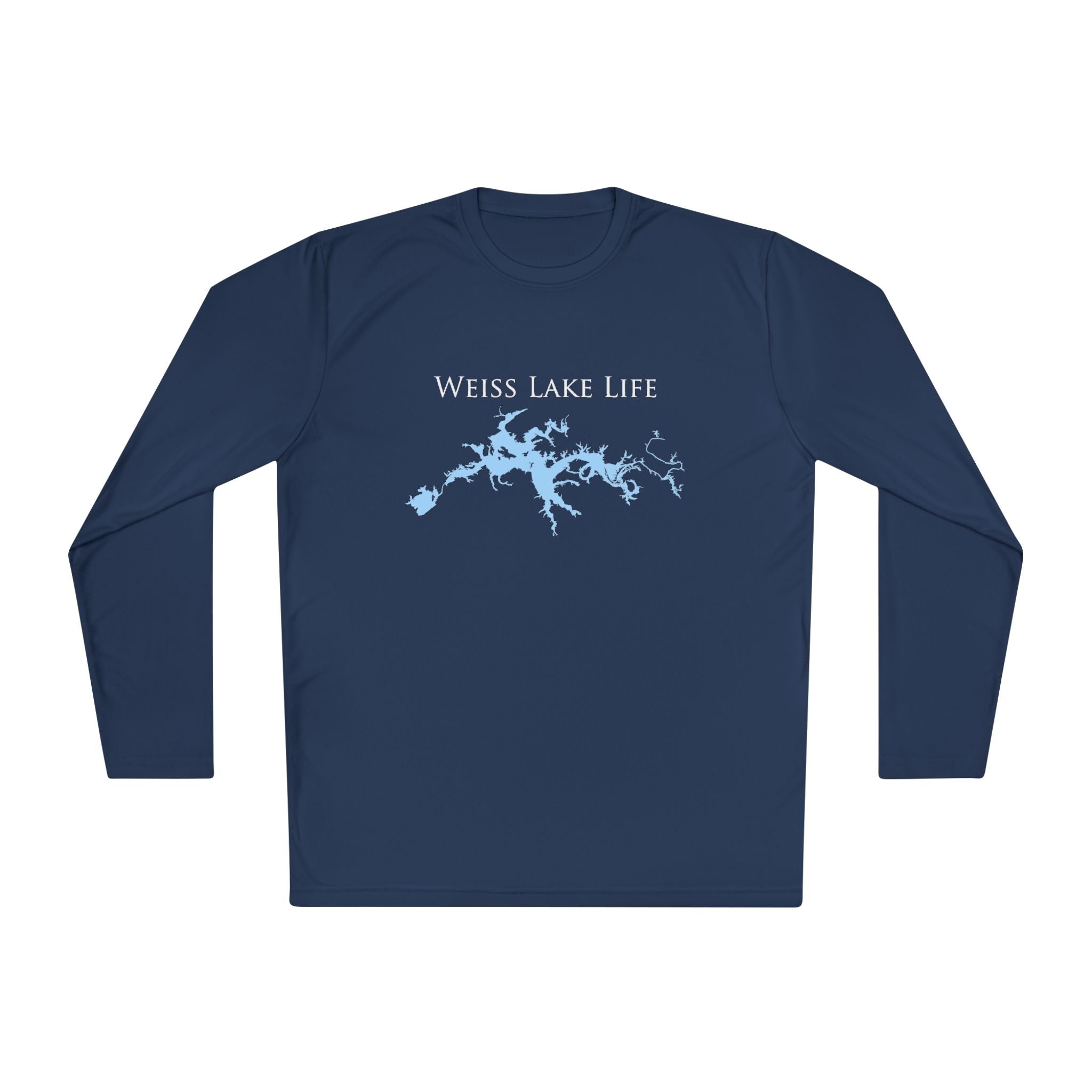 Weiss Lake Life Dri-fit Boating Shirt – Breathable Material – Men's Long Sleeve Moisture Wicking Tee – Georgia and Alabama Lake