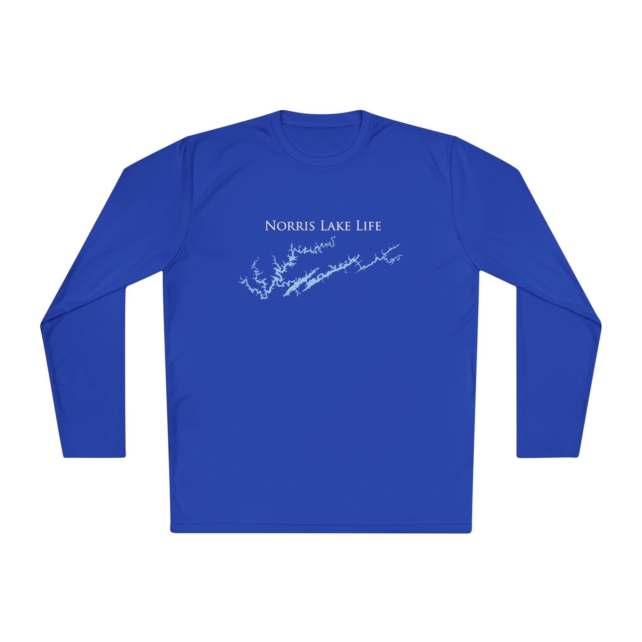 Norris Lake Life Dri-fit Boating Shirt – Breathable Material – Men's Long Sleeve Moisture Wicking Tee – Tennessee Lake