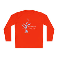 Burton Lake Life Dri-fit Boating Shirt – Breathable Material – Men's Long Sleeve Moisture Wicking Tee – Georgia Lake