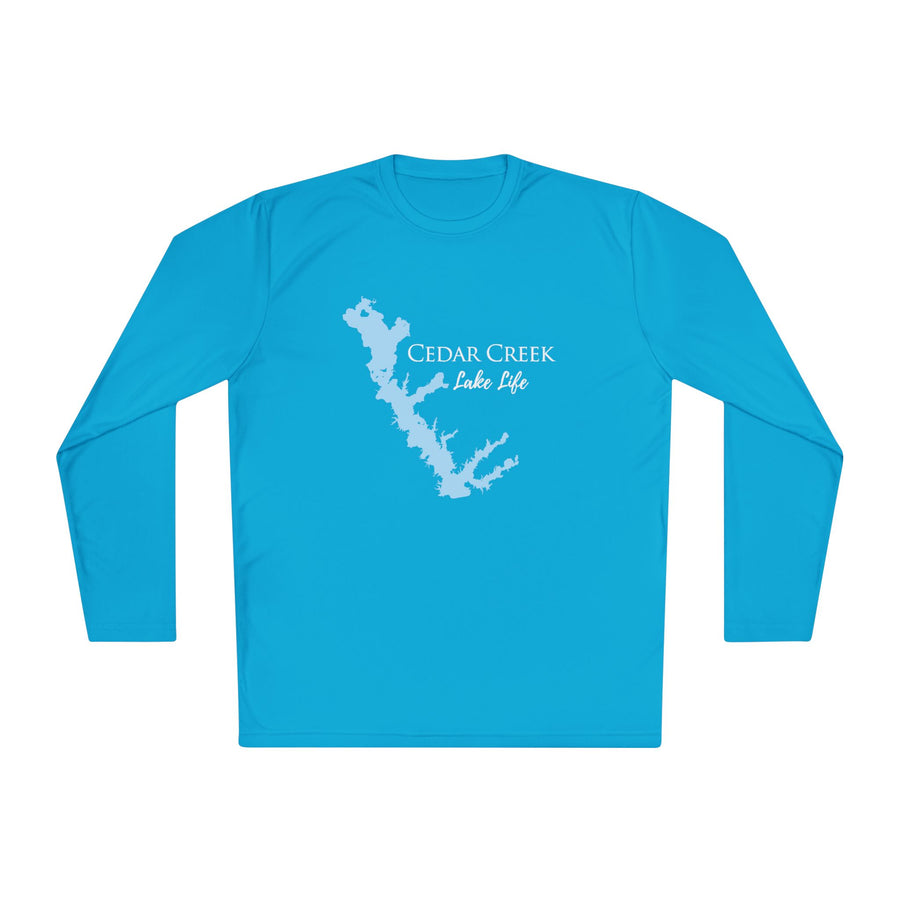 Cedar Creek Lake Life Dri-fit Boating Shirt – Breathable Material – Men's Long Sleeve Moisture Wicking Tee – Texas Lake