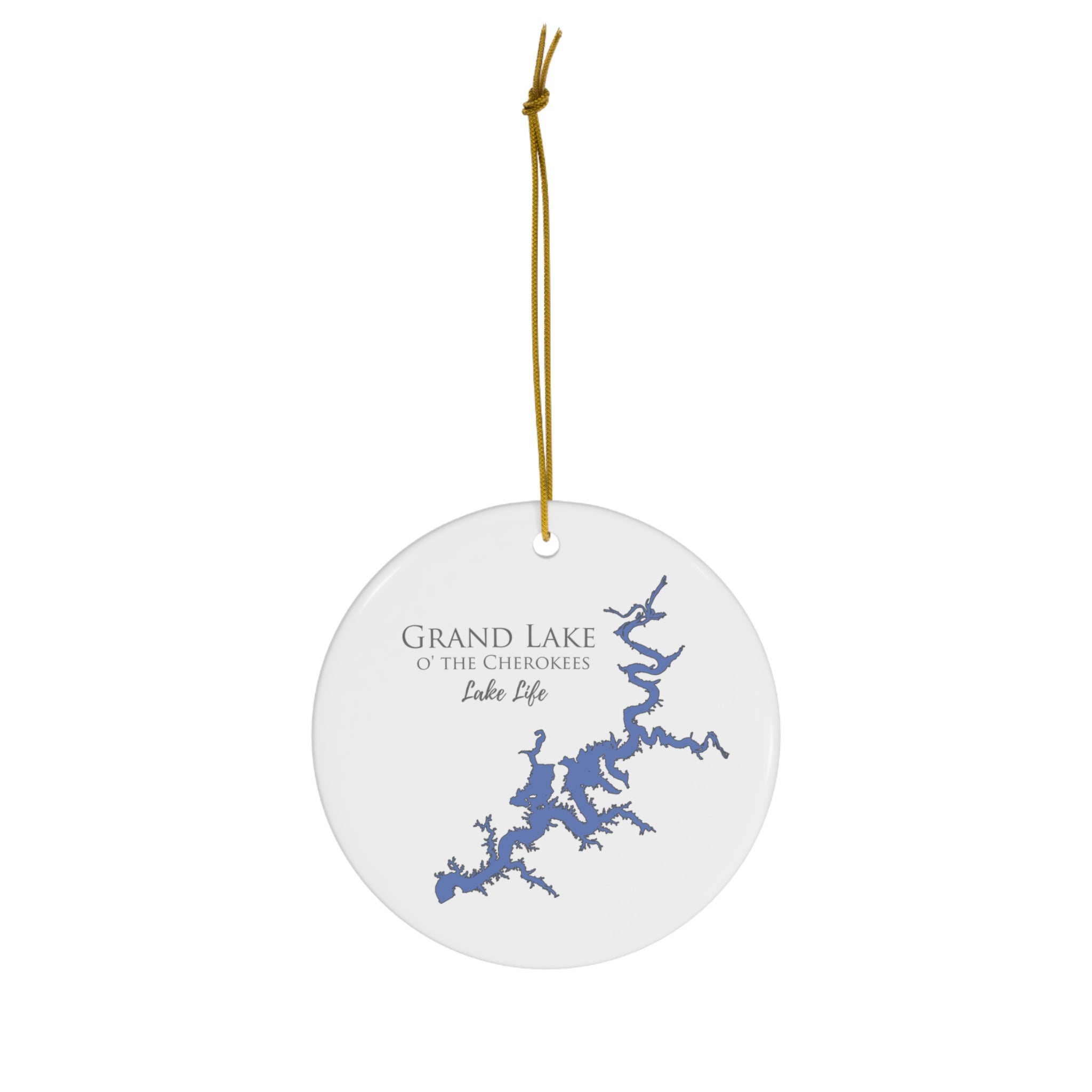 Grand Lake O' the Cherokees Life Ceramic Ornaments - Classic Christmas Ornament -  Oklahoma Lake