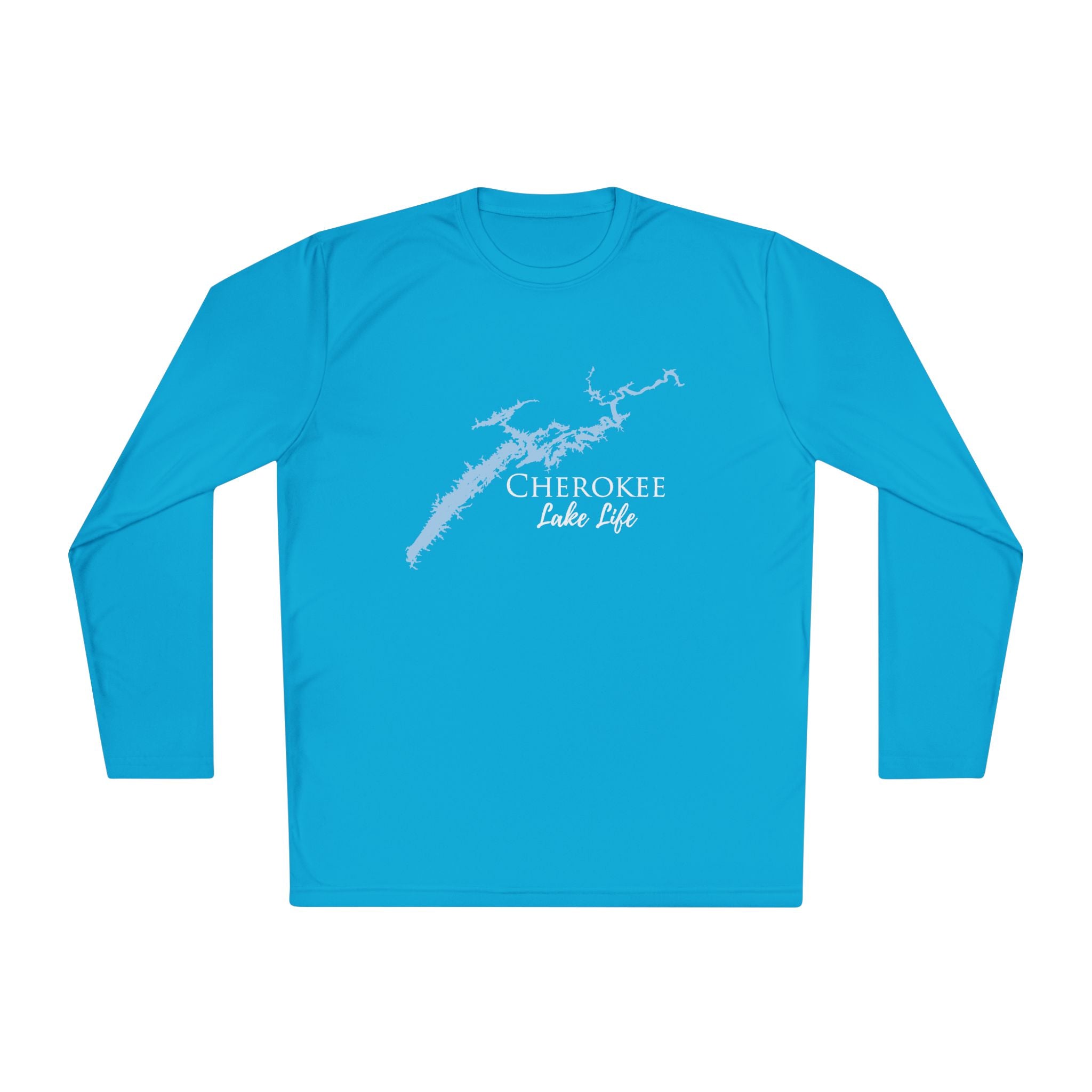 Cherokee Lake Life Dri-fit Boating Shirt – Breathable Material – Men's Long Sleeve Moisture Wicking Tee – Tennessee Lake