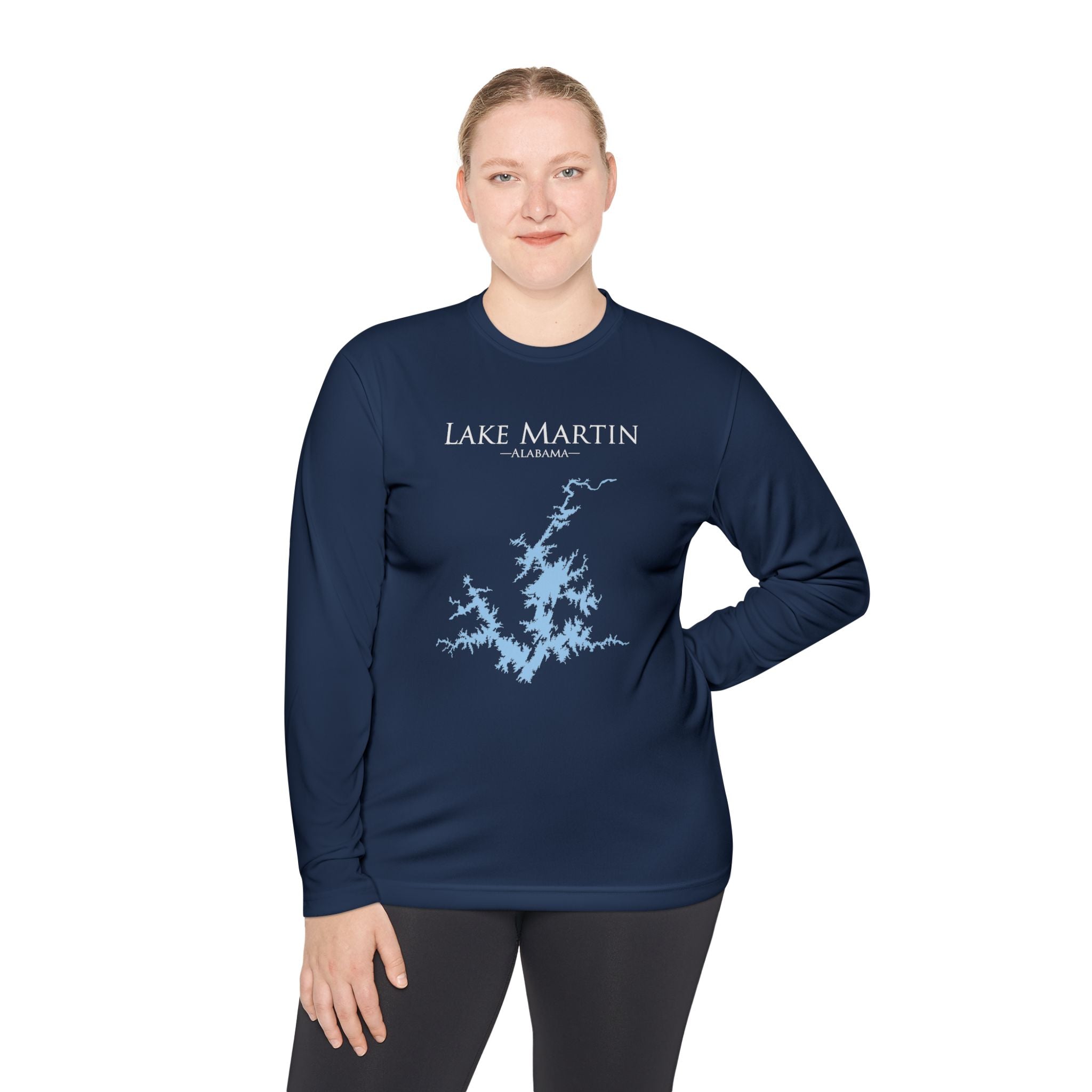 Lake Martin Dri-fit Boating Shirt – Breathable Material – Men's Long Sleeve Moisture Wicking Tee – Alabama Lake