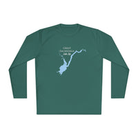 Great Sacandaga Lake Life Dri-fit Boating Shirt – Breathable Material – Men's Long Sleeve Moisture Wicking Tee – New York Lake