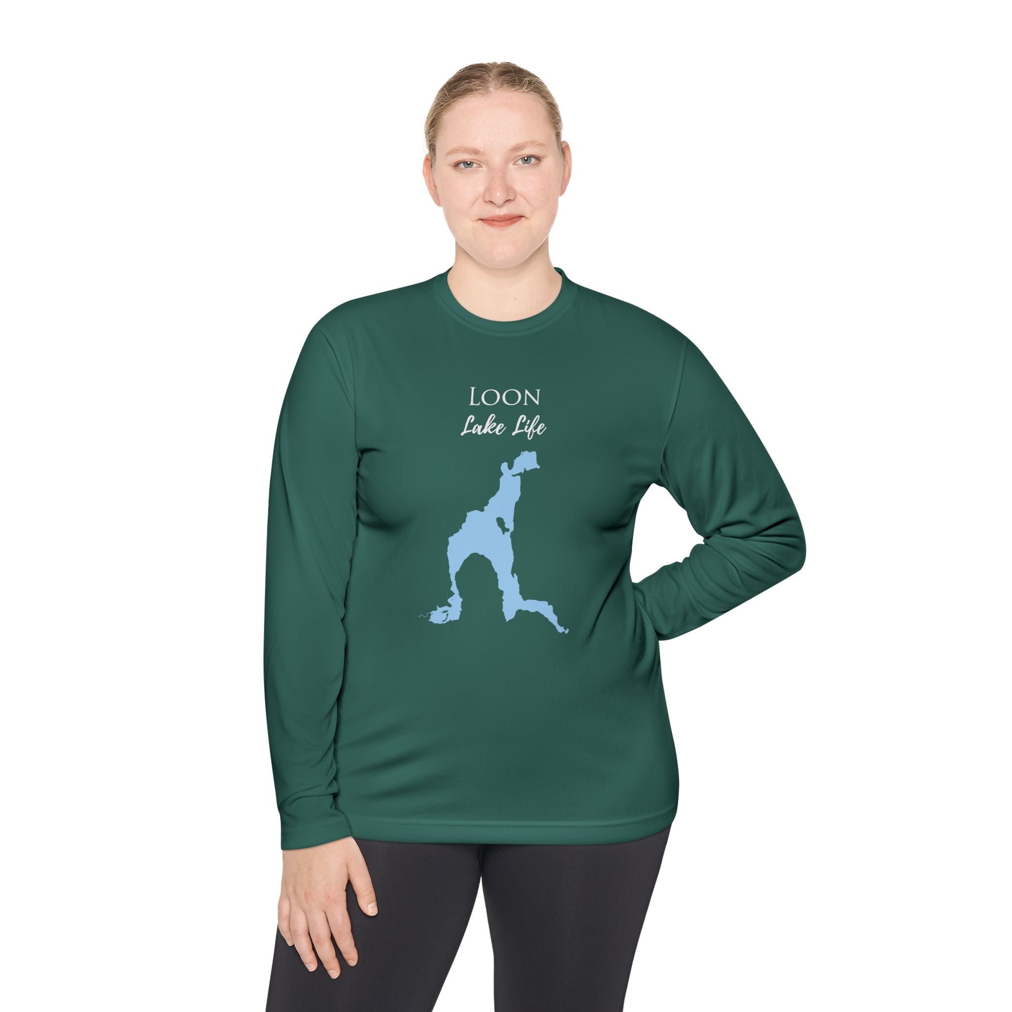 Loon Lake Life Dri-fit Boating Shirt – Breathable Material – Men's Long Sleeve Moisture Wicking Tee – New York Lake