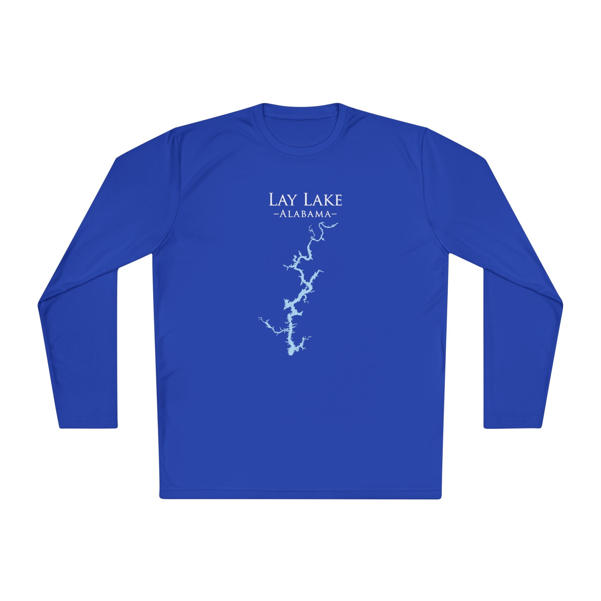 Lay Lake Alabama Dri-fit Boating Shirt – Breathable Material – Men's Long Sleeve Moisture Wicking Tee – Alabama Lake