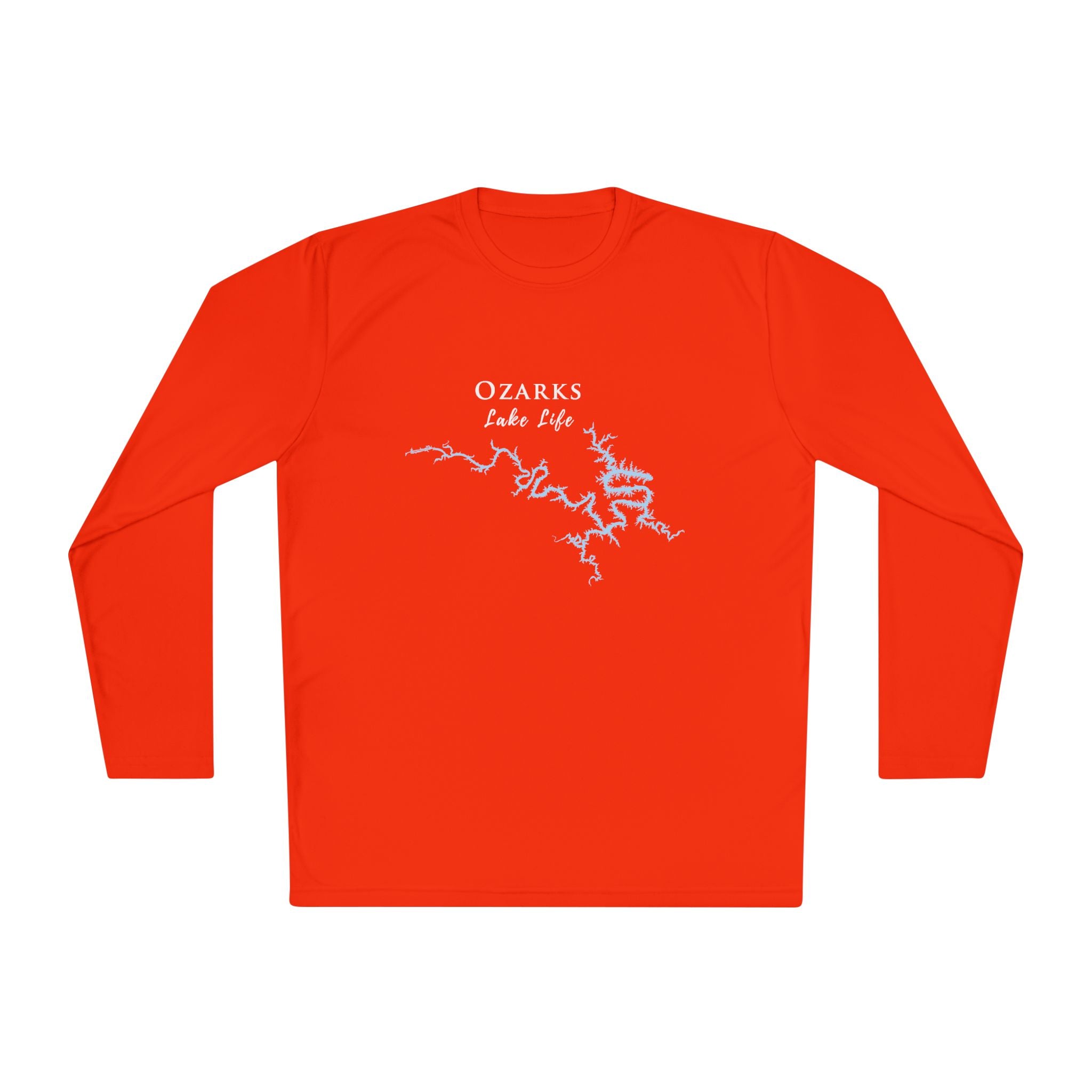 Ozarks Lake Life Dri-fit Boating Shirt – Breathable Material – Men's Long Sleeve Moisture Wicking Tee – Arkansas Lake