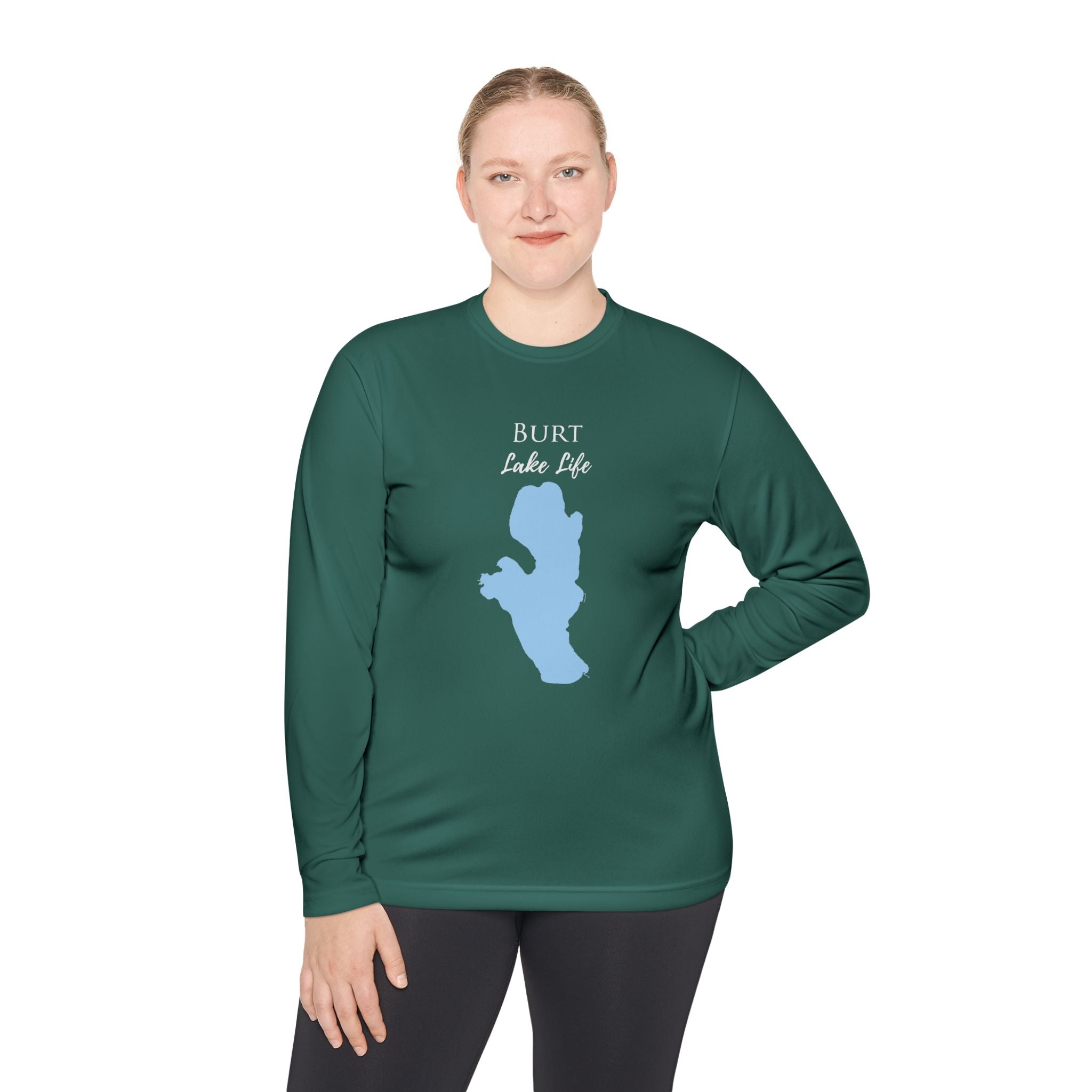 Burt Lake Life Dri-fit Boating Shirt – Breathable Material – Men's Long Sleeve Moisture Wicking Tee – Michigan Lake