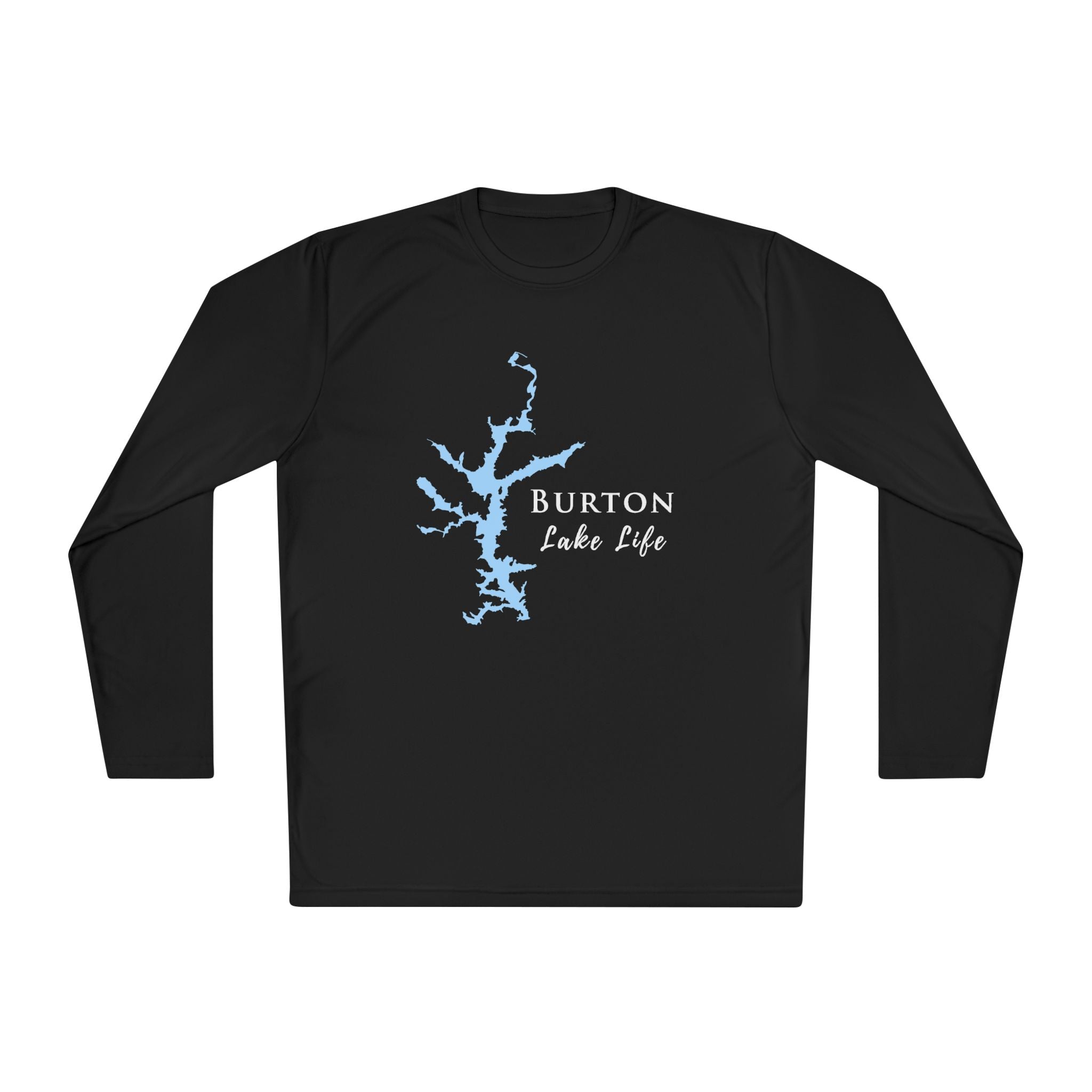 Burton Lake Life Dri-fit Boating Shirt – Breathable Material – Men's Long Sleeve Moisture Wicking Tee – Georgia Lake